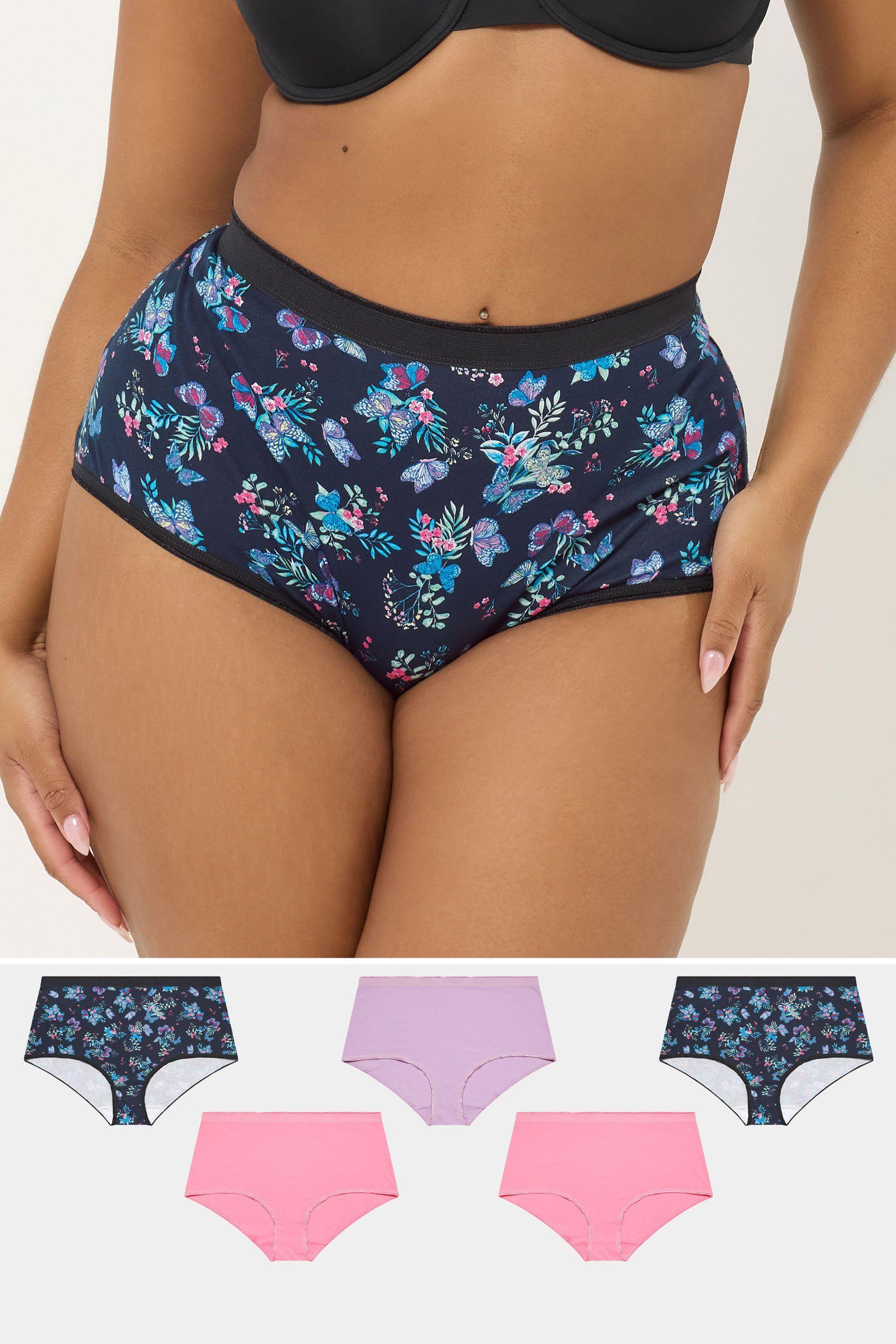 5 Pack High Waisted Full Briefs by YOURS