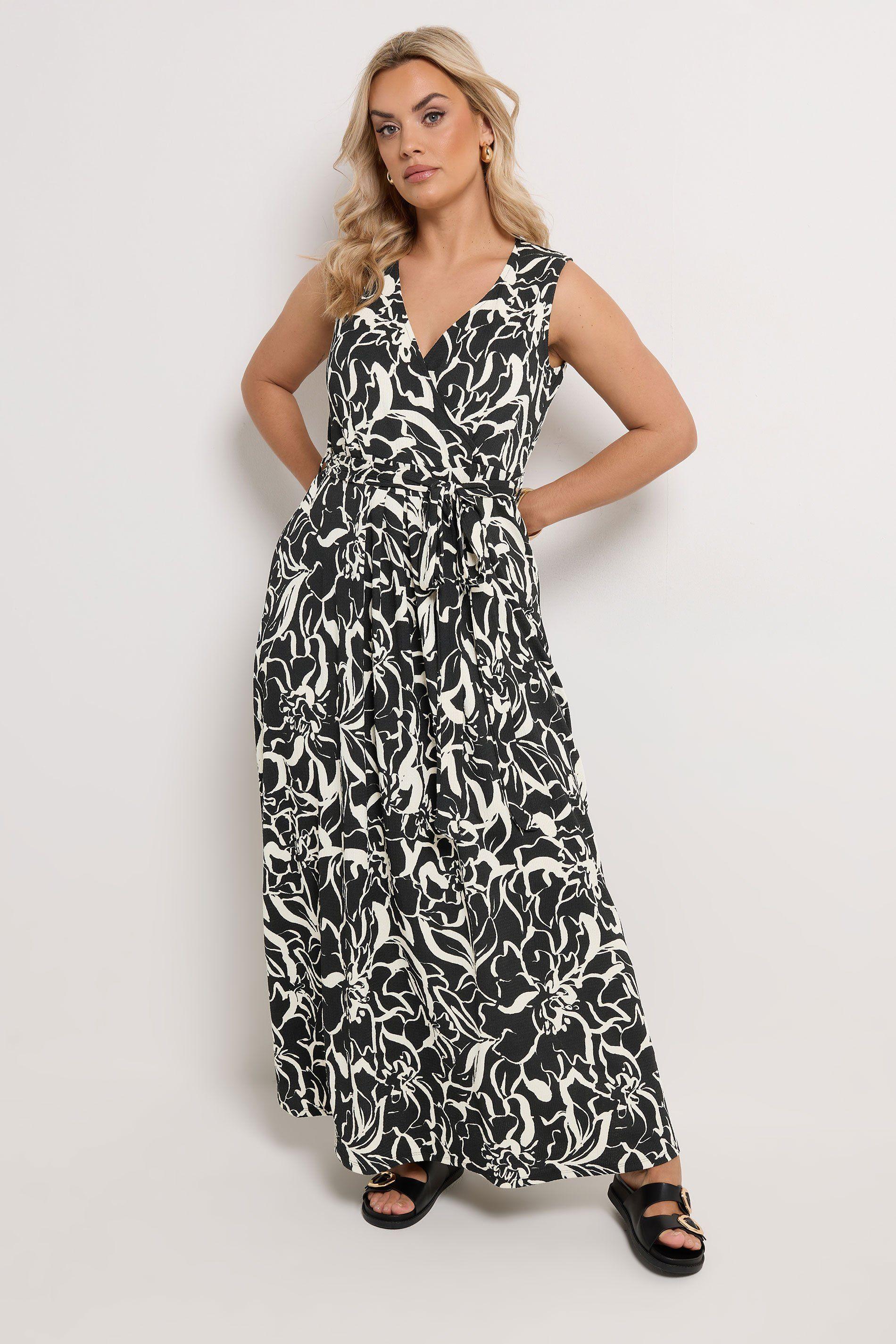 Abstract Floral Wrap Dress by YOURS