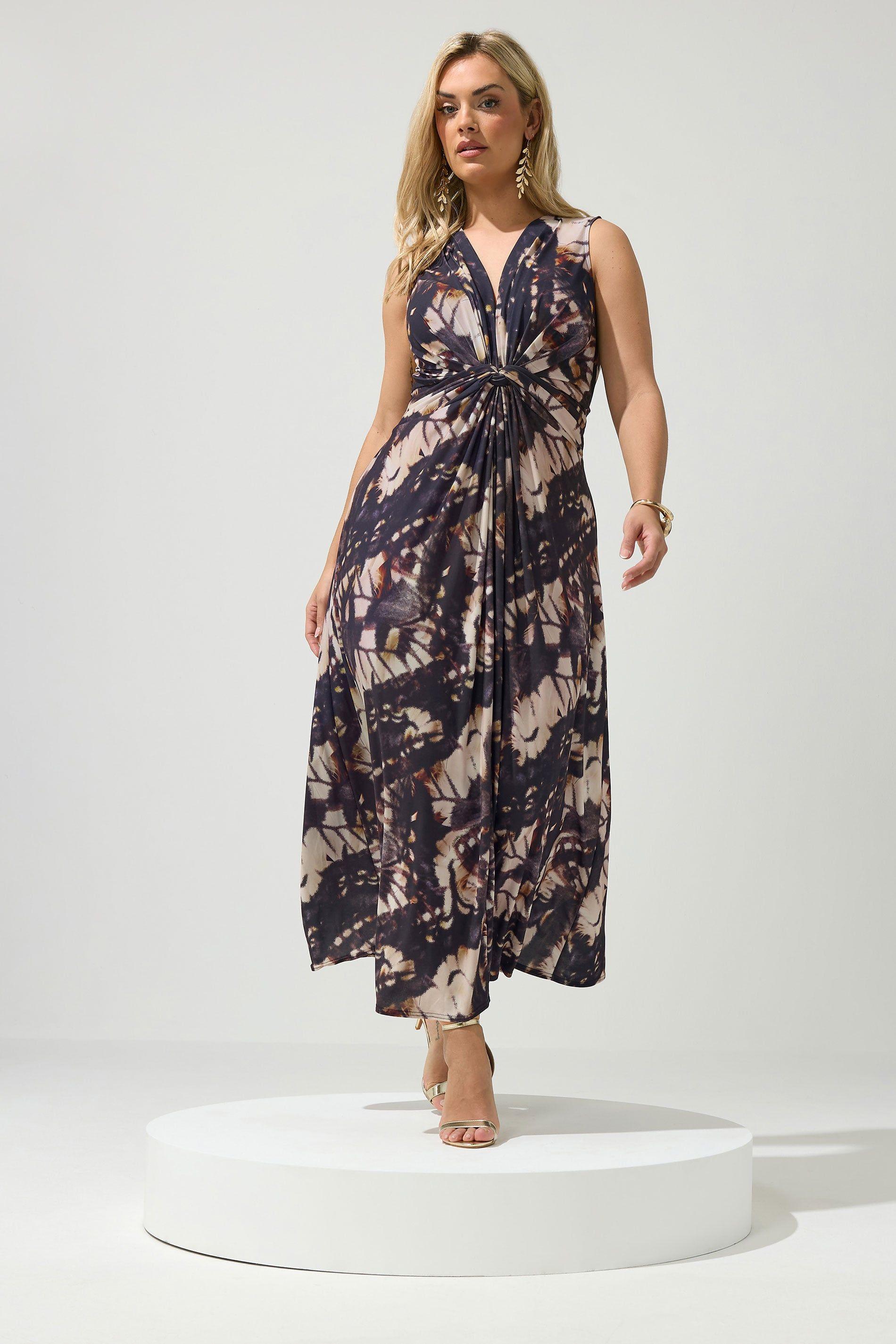 Abstract Knot Detail Dress by YOURS