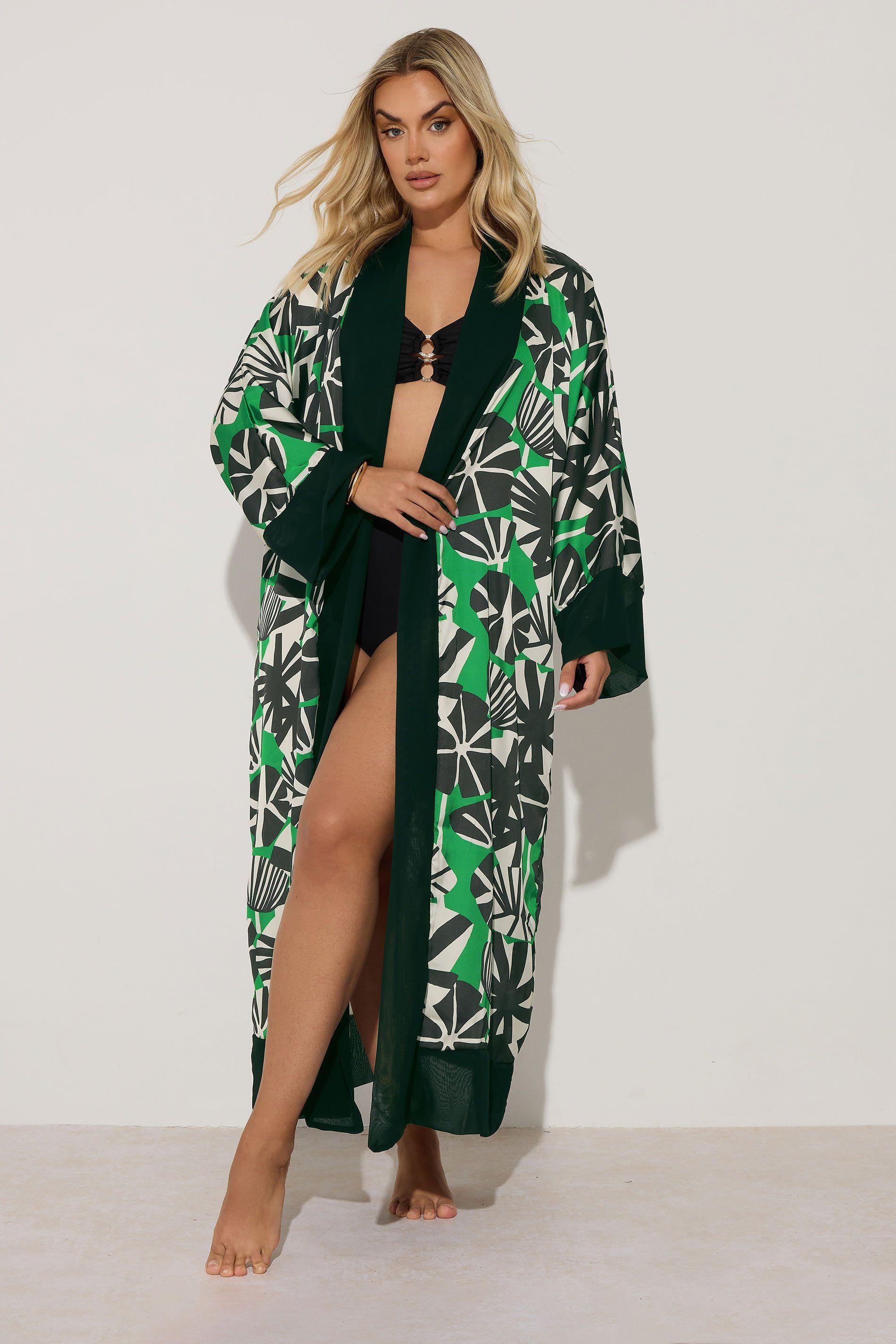 Abstract Print Maxi Cardigan by YOURS