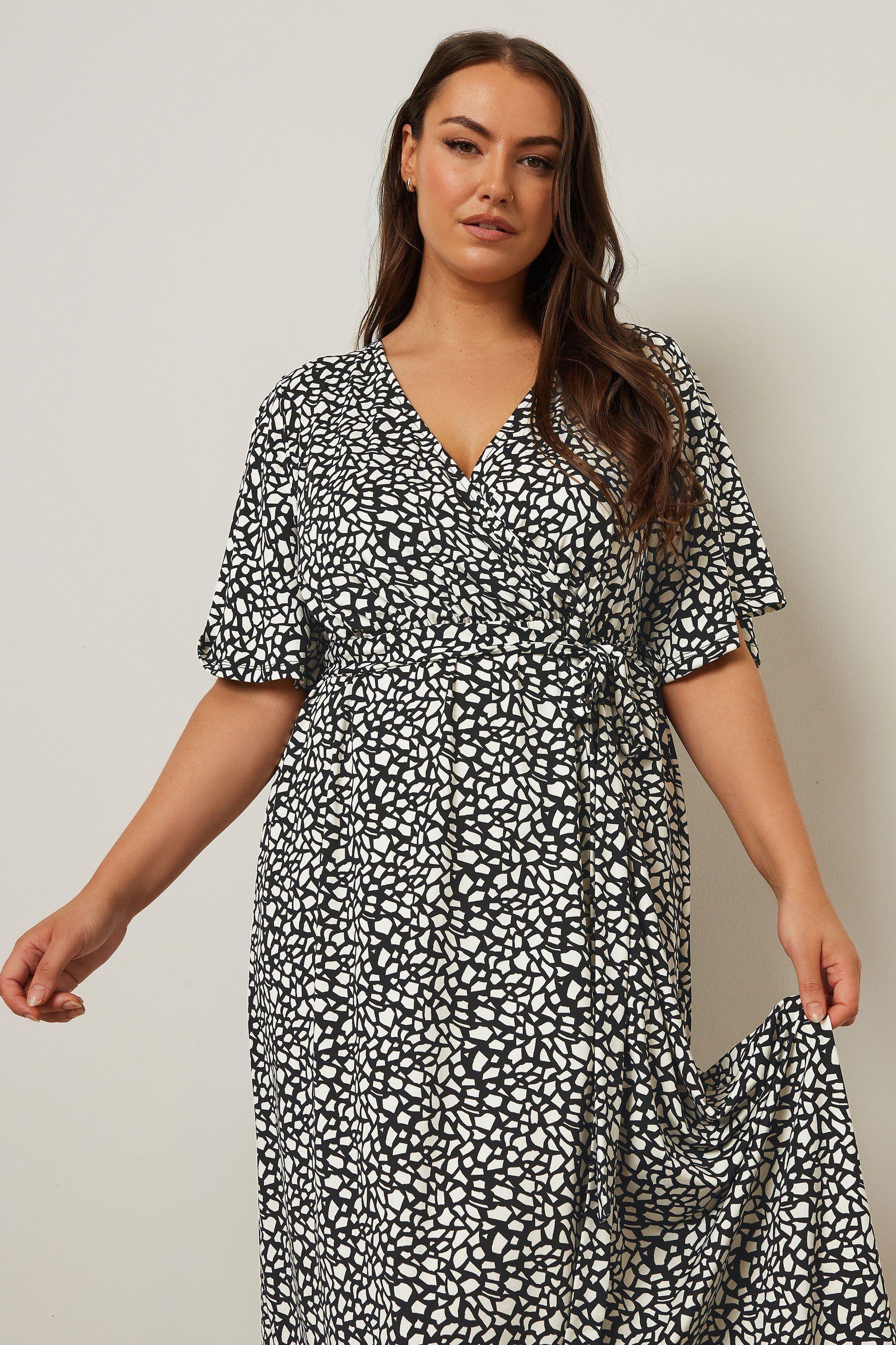 Abstract Print Wrap Midaxi Dress by YOURS