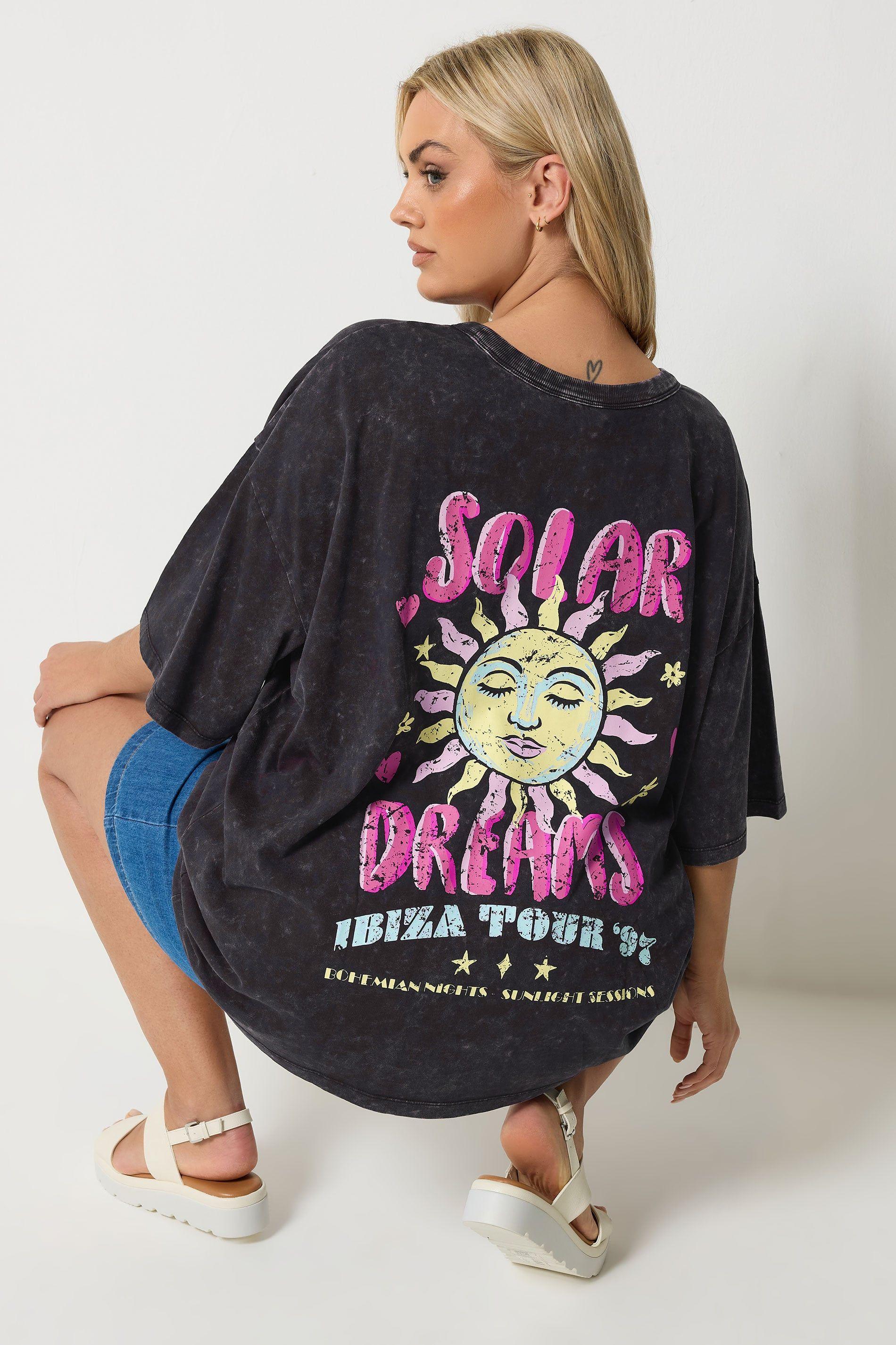 Acid Wash Graphic T-Shirt by YOURS