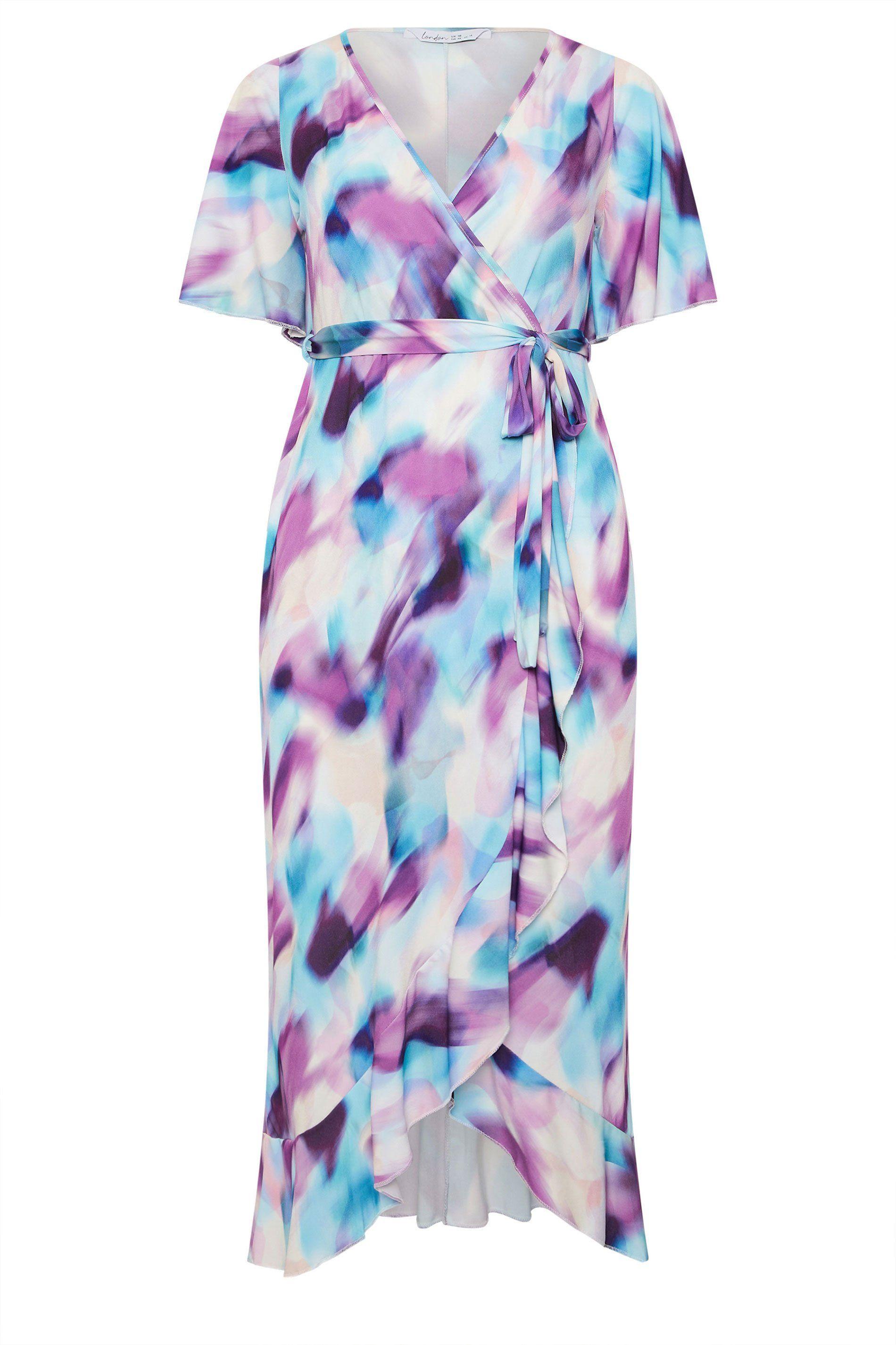 Blur Ruffle Wrap Dress by YOURS