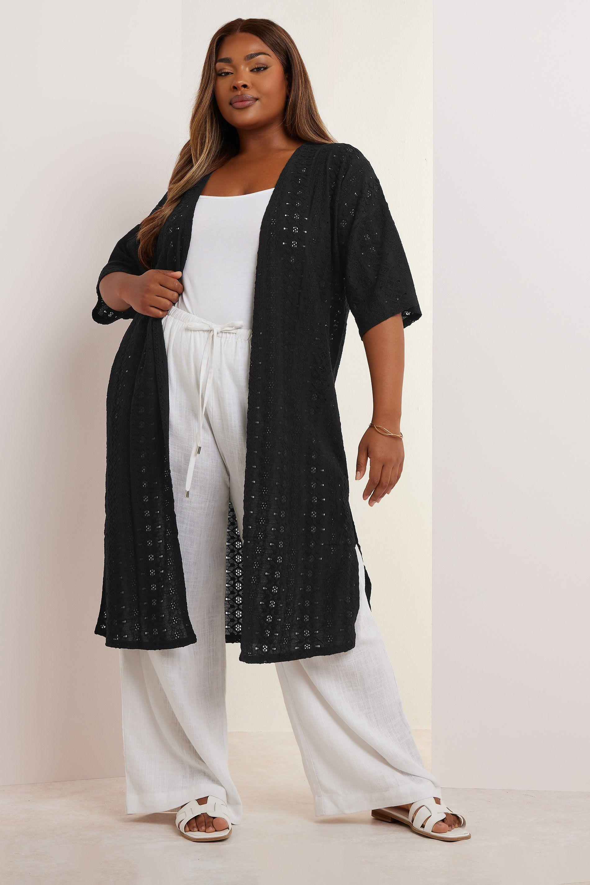 Broderie Anglaise Kimono by YOURS