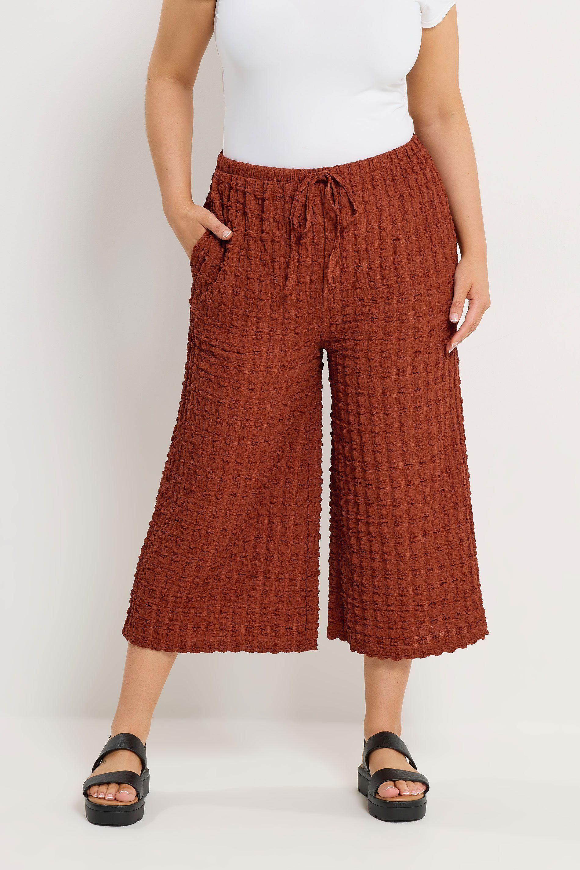 Bubble Textured Cropped Trousers by YOURS