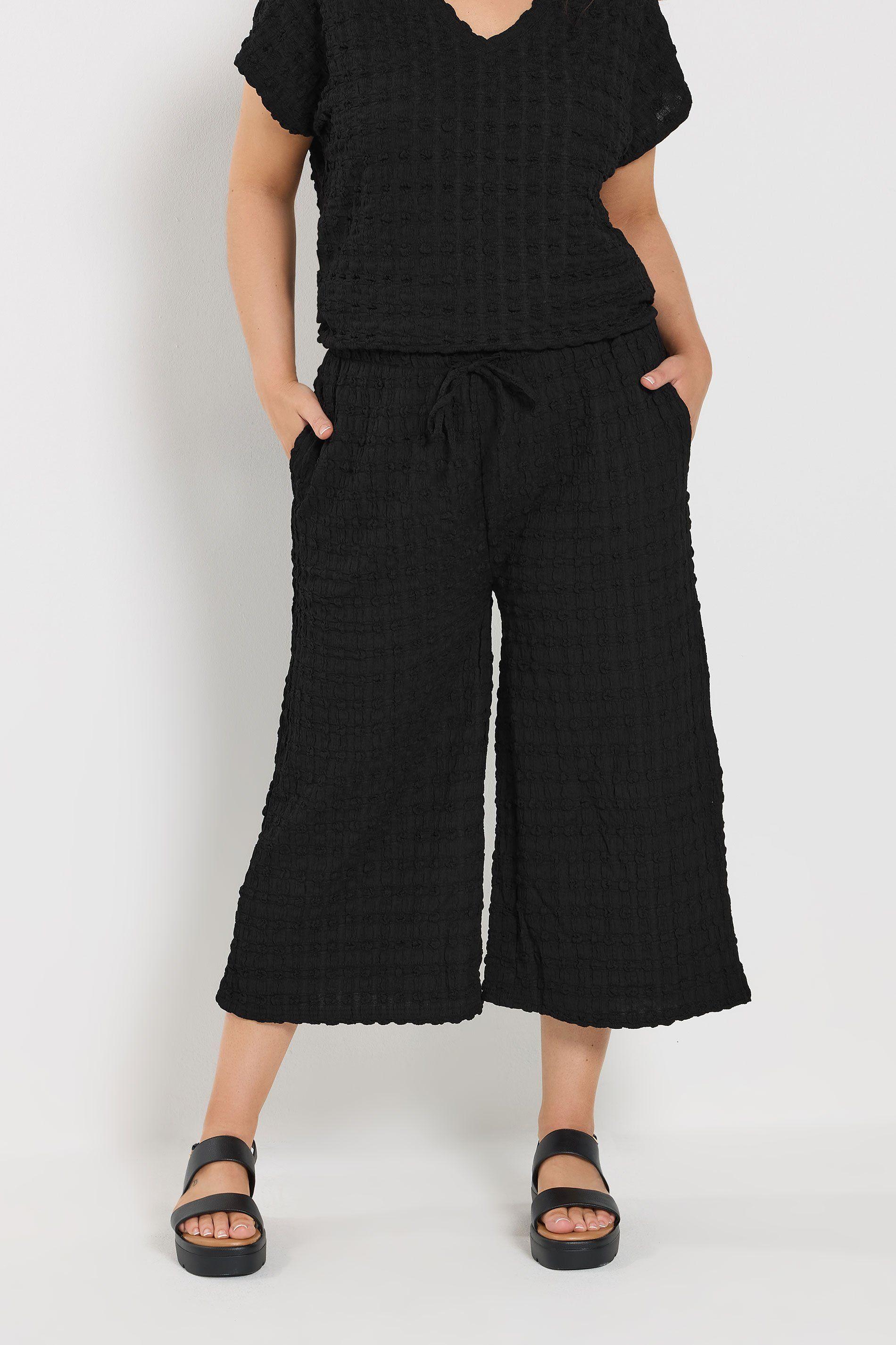 Bubble Textured Cropped Trousers by YOURS