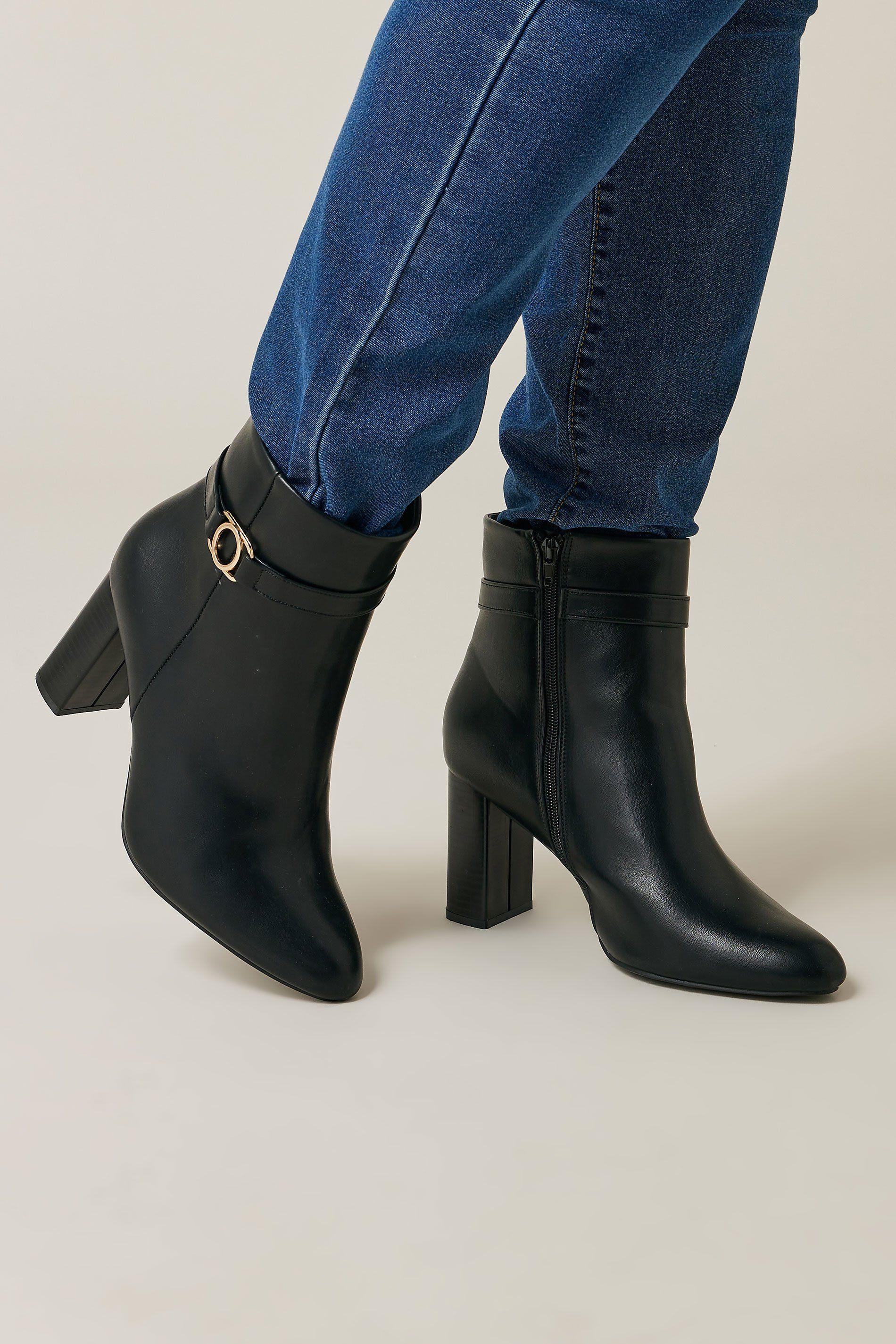Buckle Detail Ankle Boots by YOURS