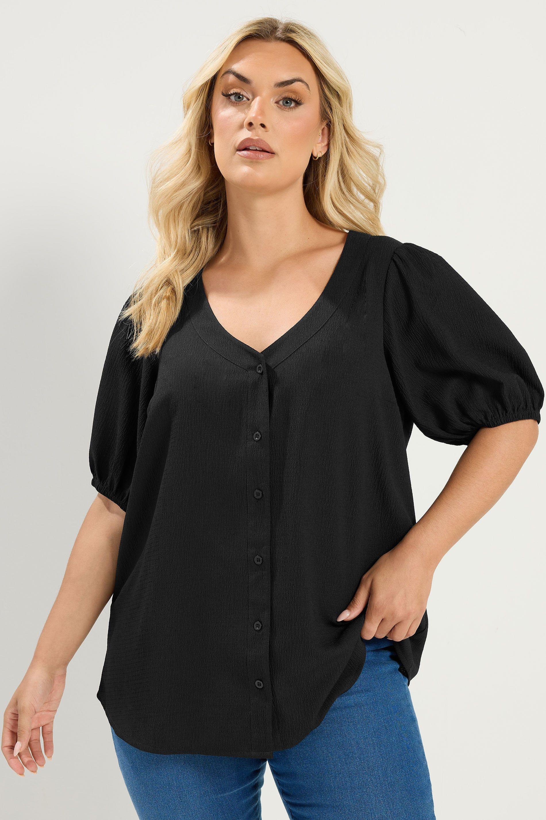 Button Textured Blouse by YOURS