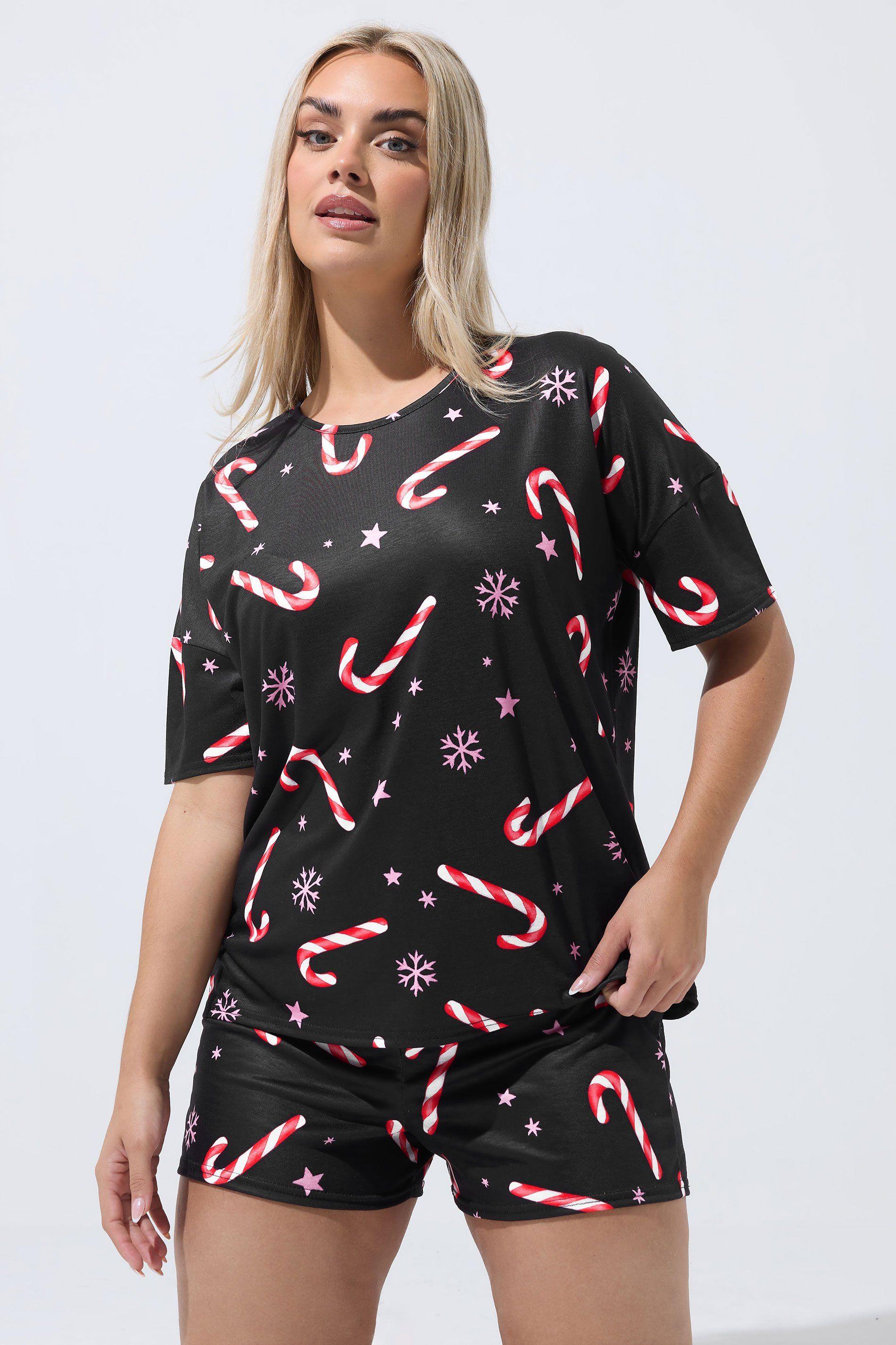 Candy Cane Novelty Pyjama Set by YOURS