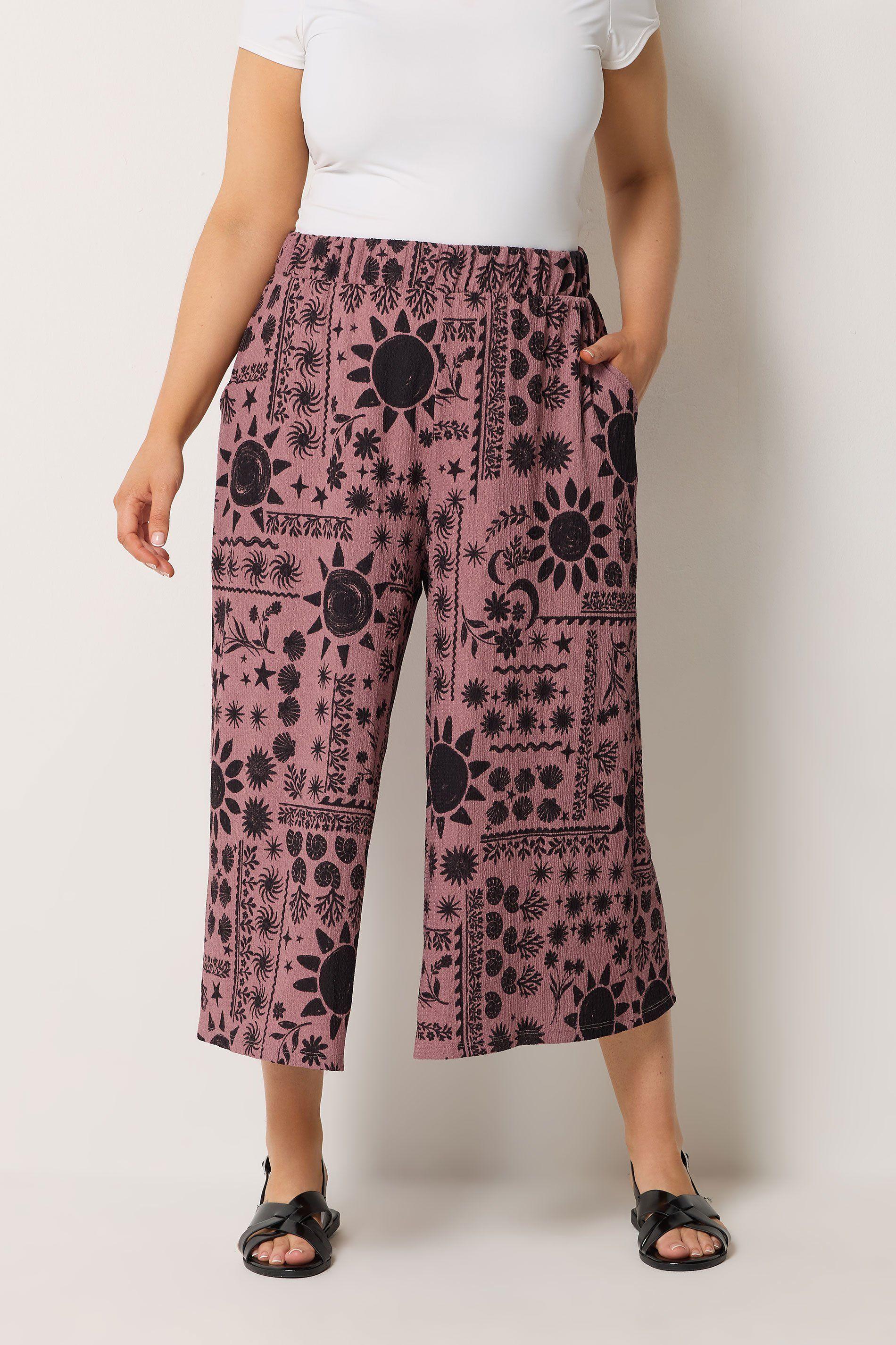 Celestial Textured Culottes by YOURS