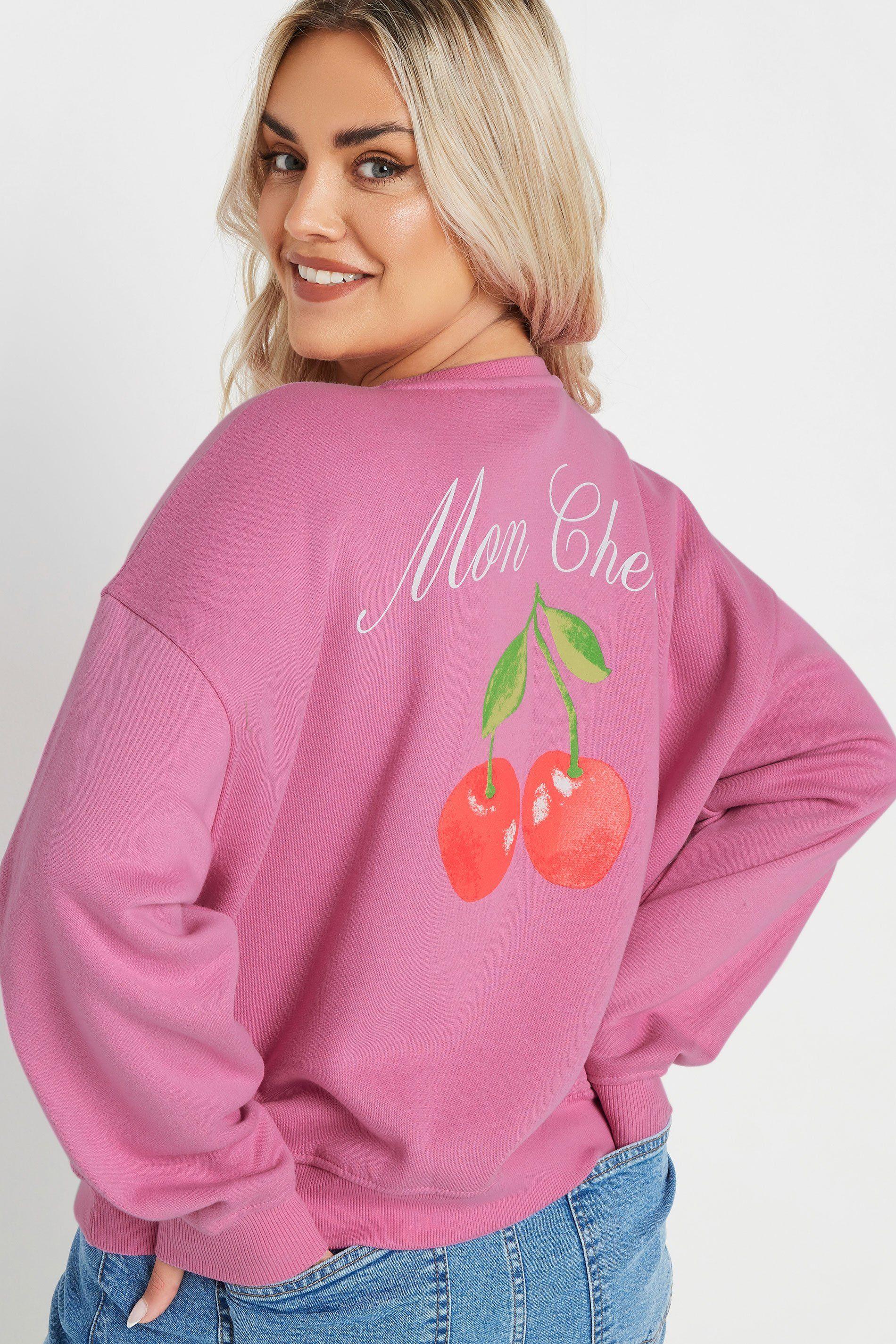 Cherry Back Print Sweatshirt by YOURS