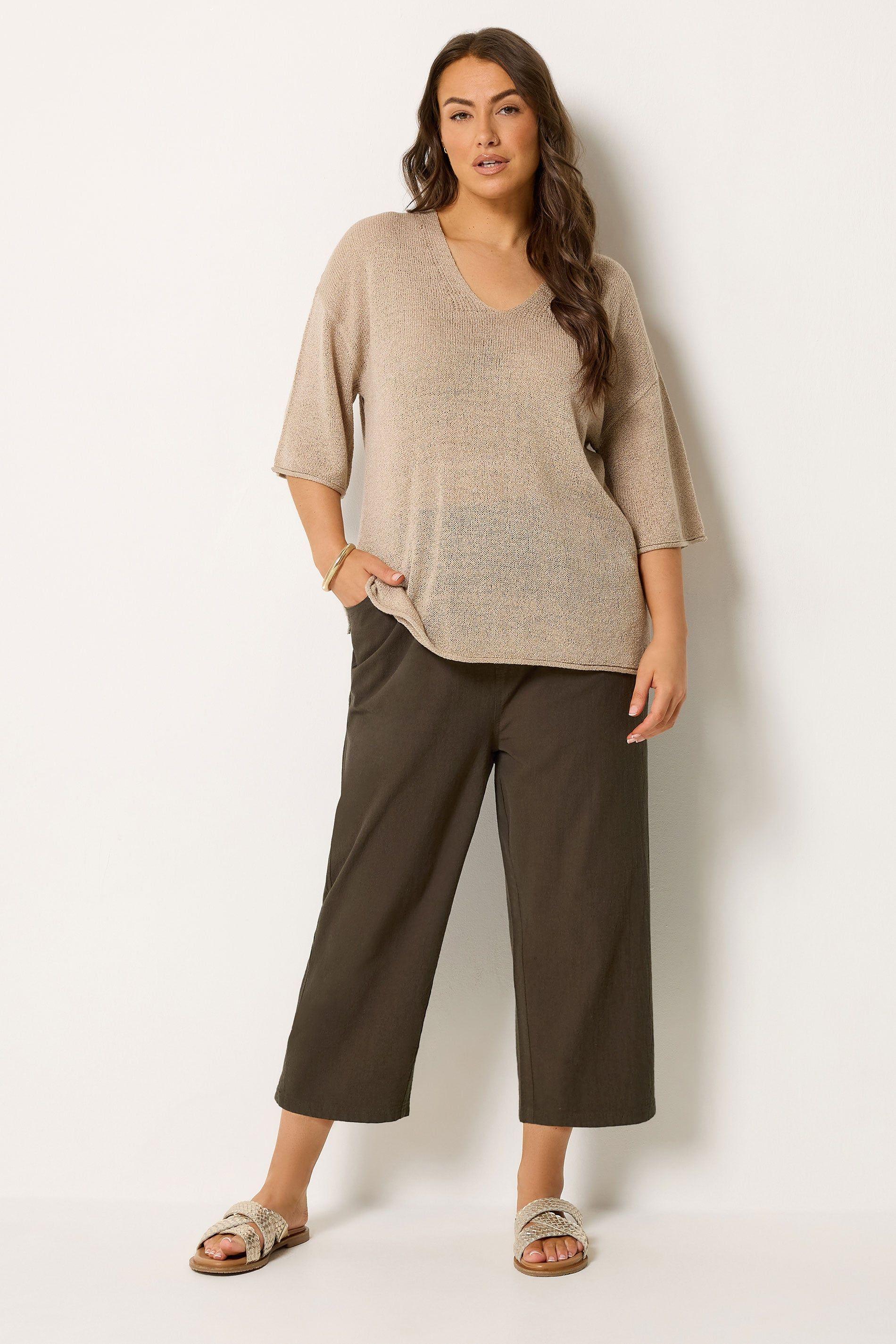 Cool Cotton Cropped Trousers by YOURS