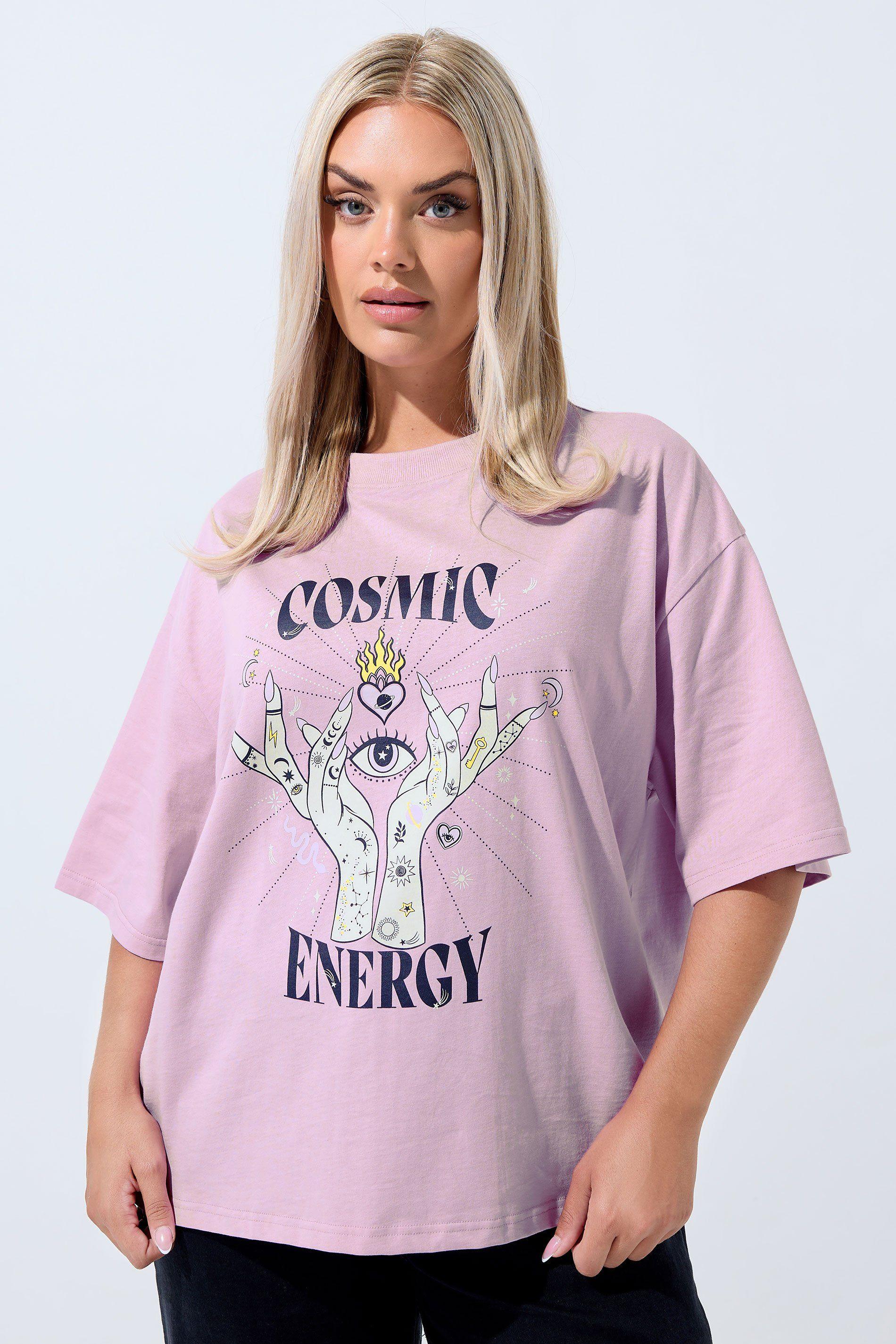 'Cosmic Energy' Graphic T-Shirt by YOURS