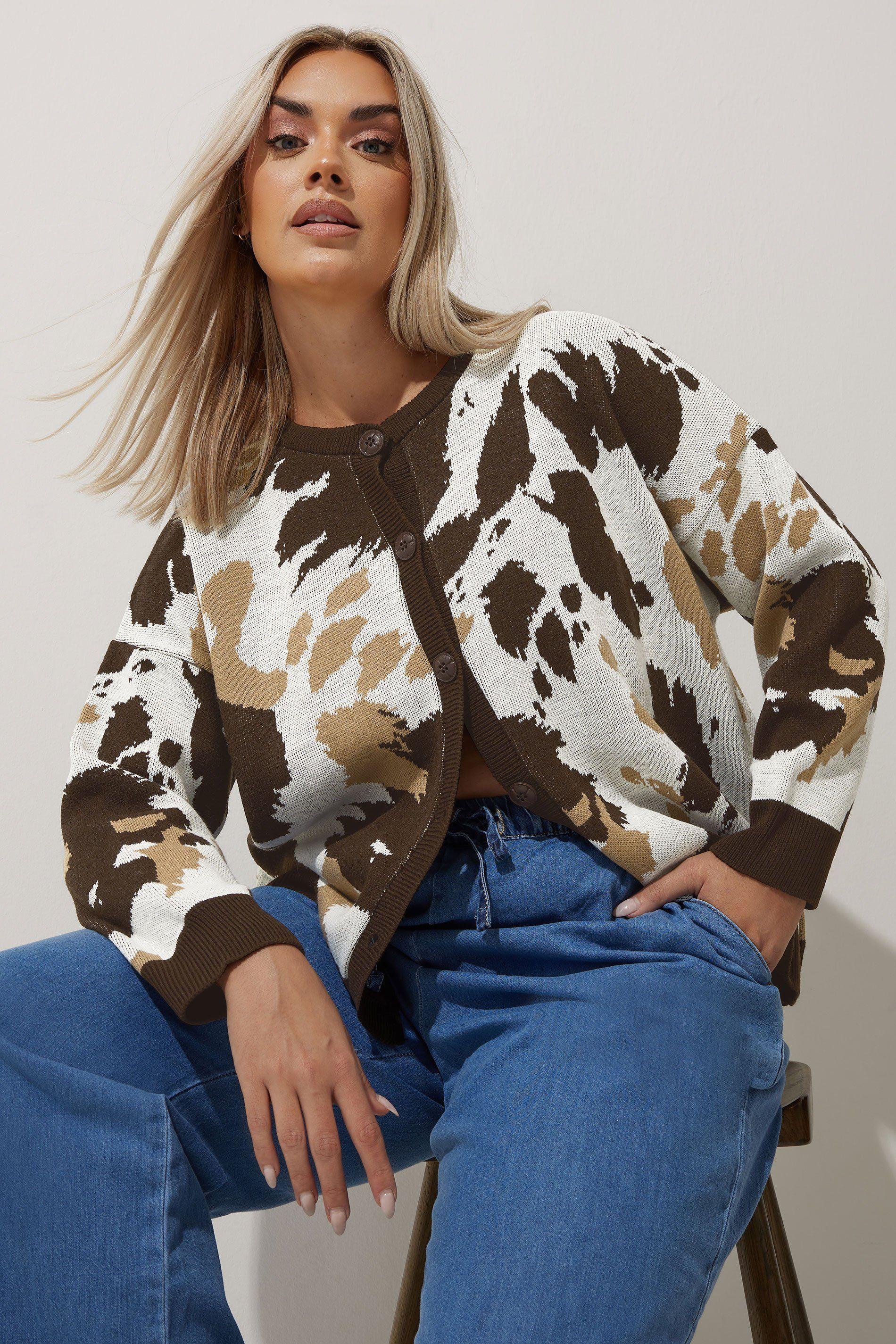 Cow Knitted Cardigan by YOURS