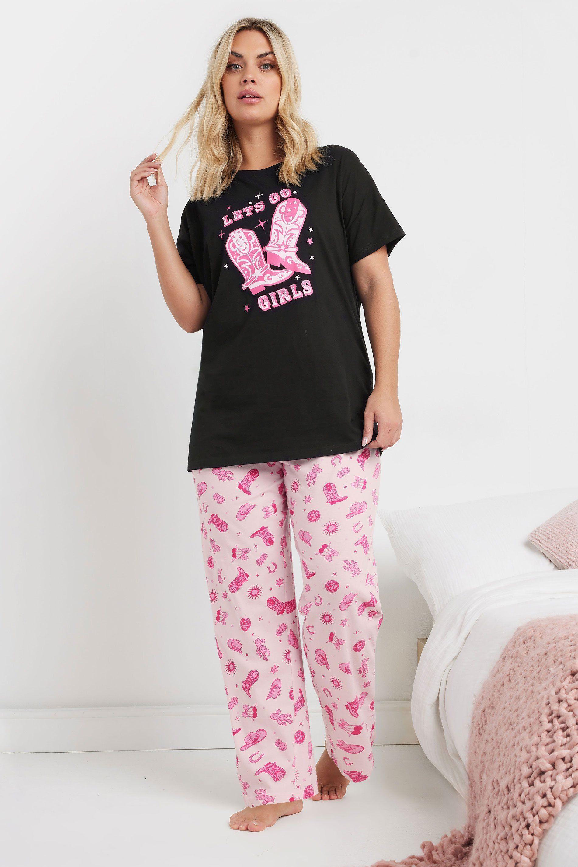 Cowboy Boot Wide Leg Pyjama Set by YOURS