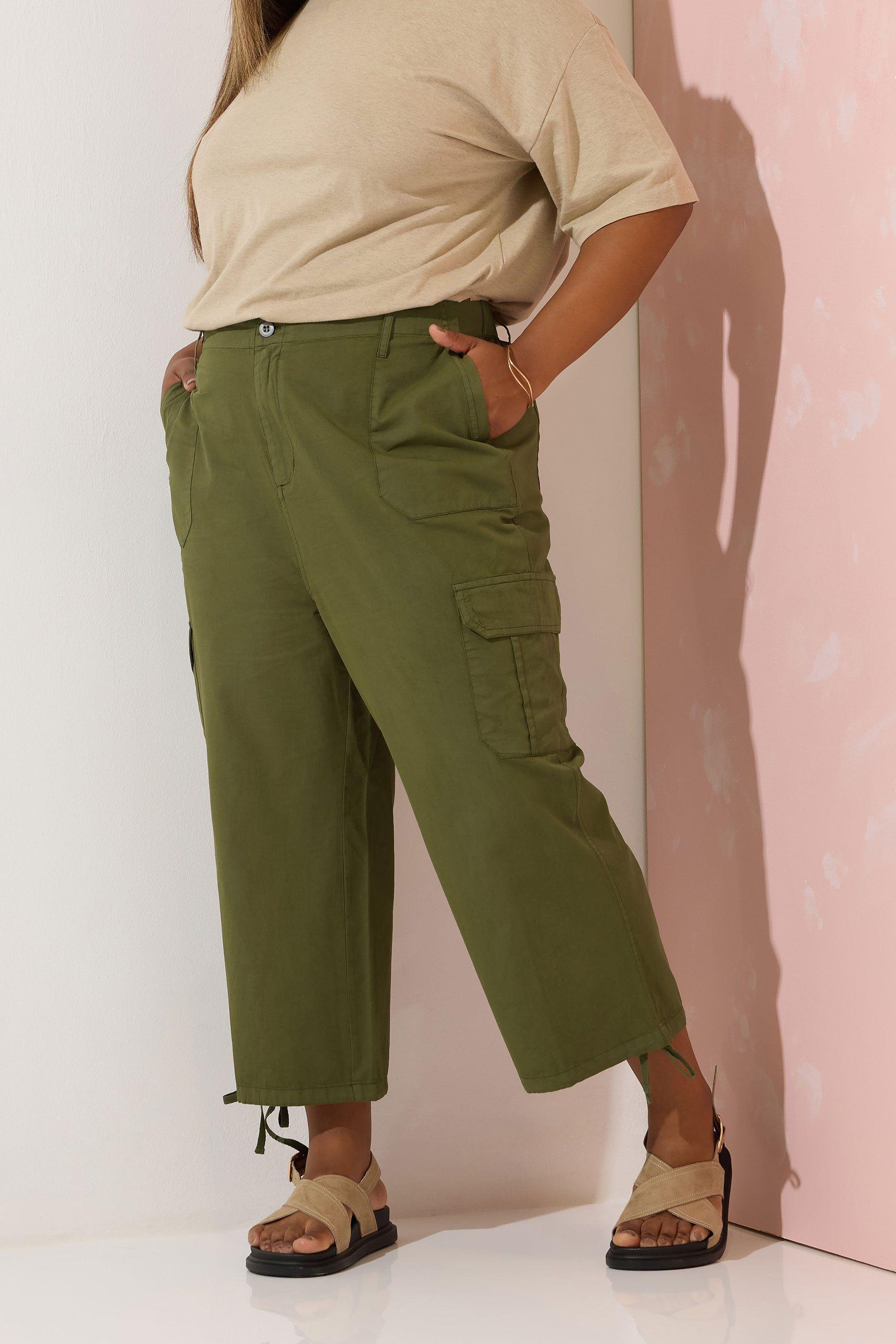 Cropped Cargo Trousers by YOURS