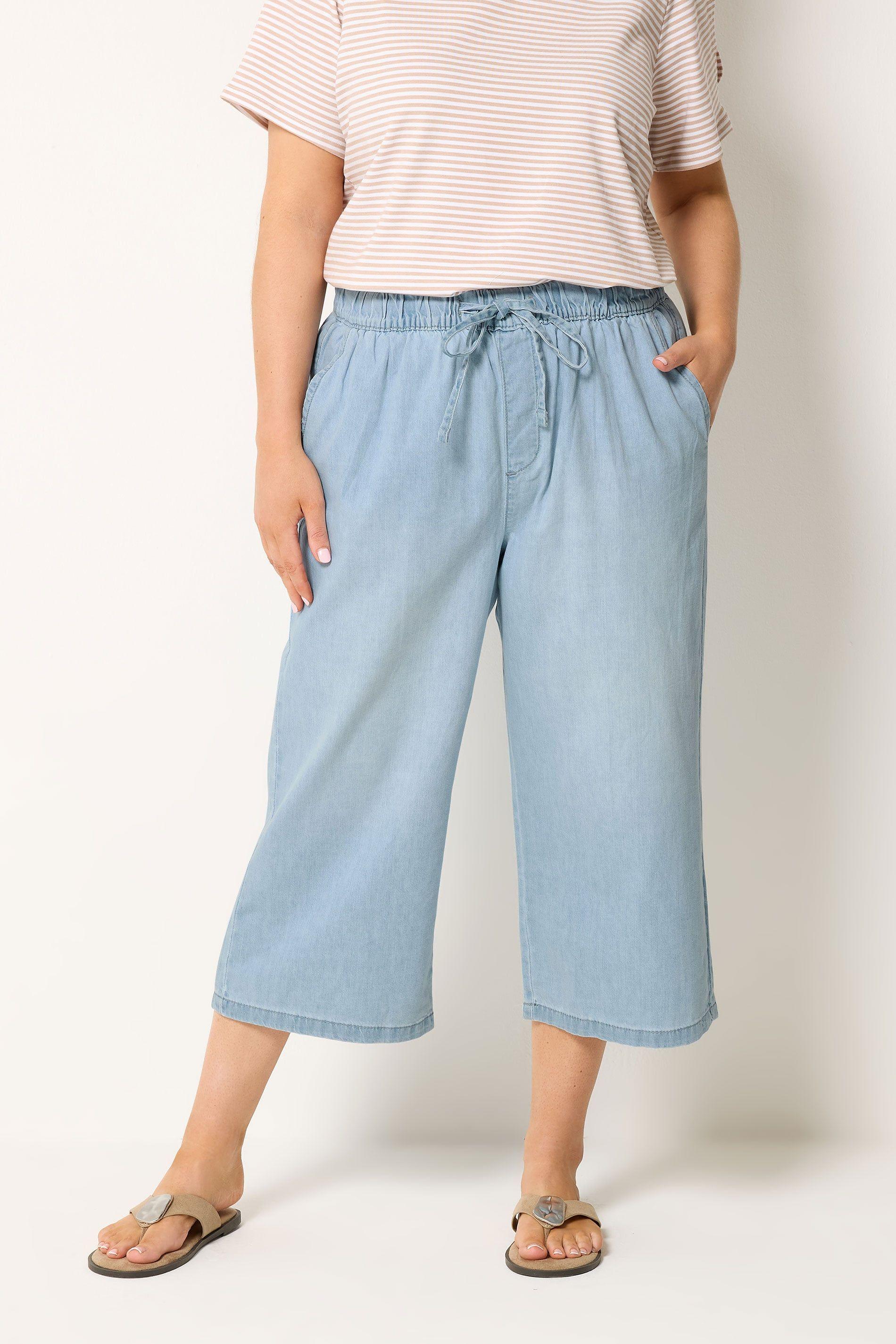 Cropped Wide Leg Jeans by YOURS