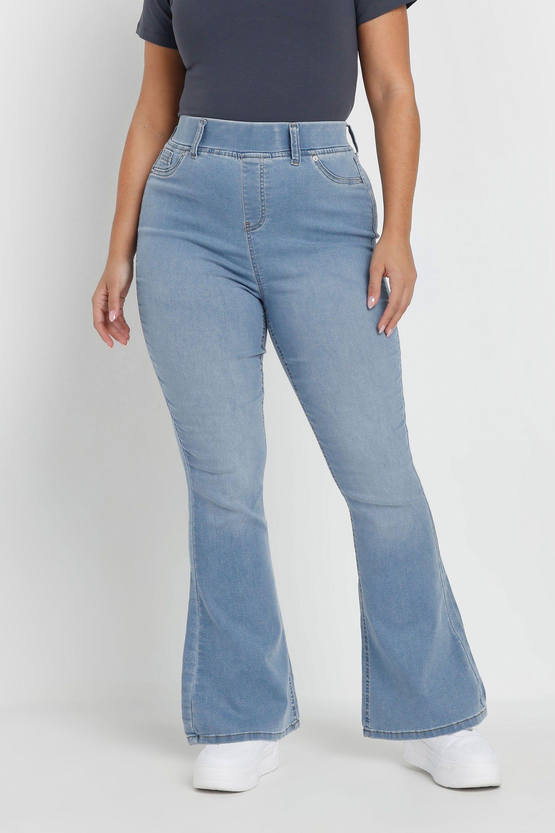 Denim Flared Jeggings by YOURS