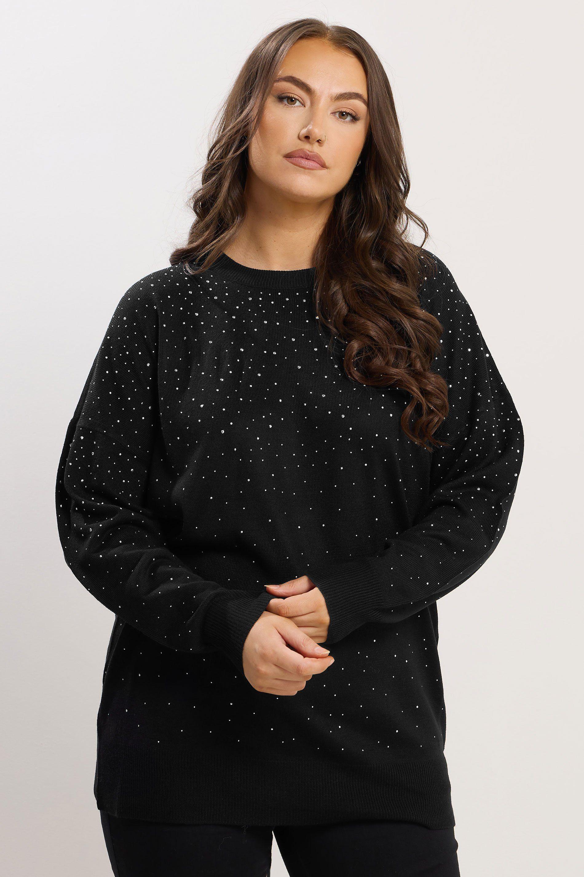 Diamante Embellished Front Jumper by YOURS