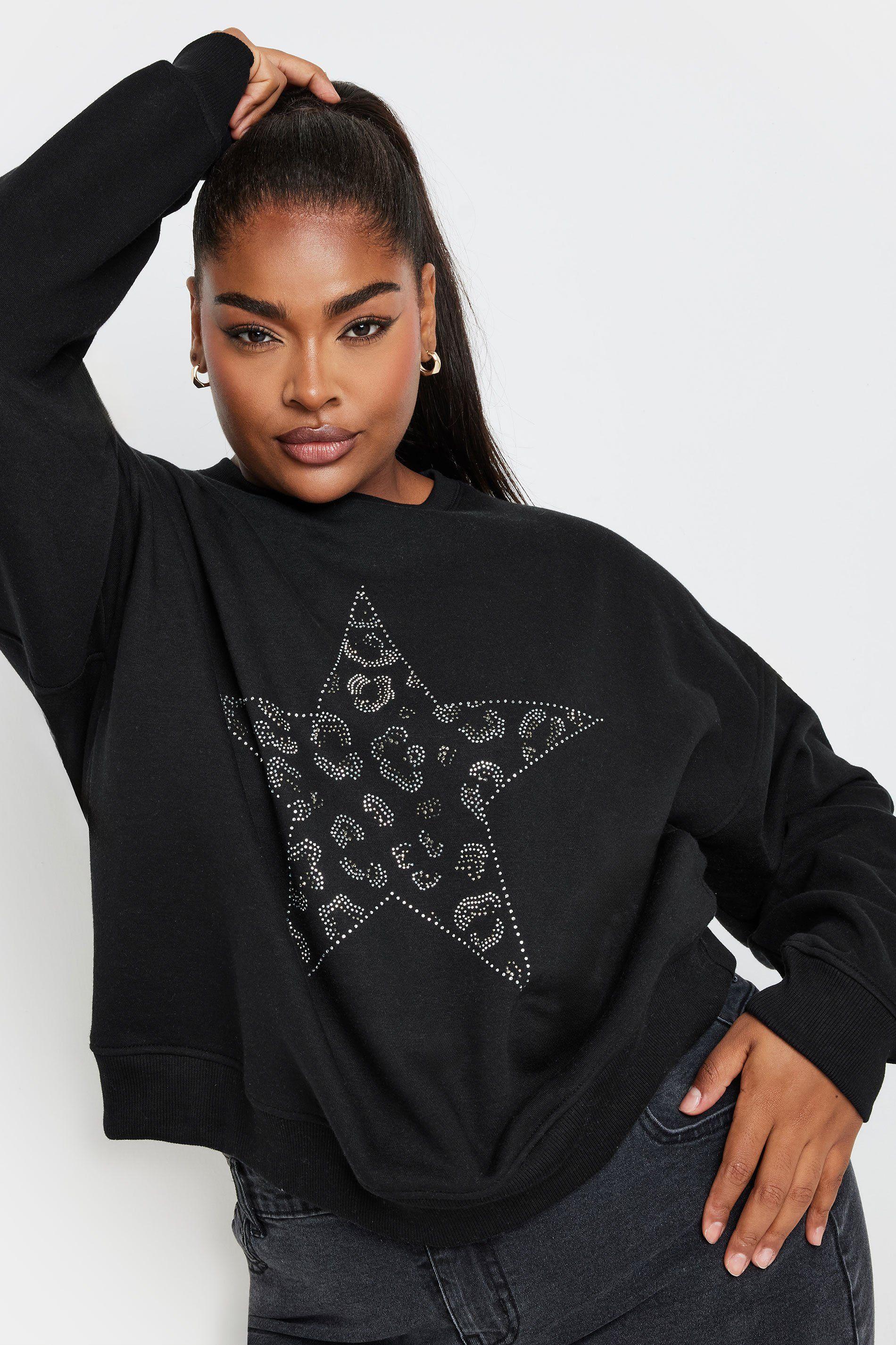 Diamante Long Sleeve Sweatshirt by YOURS