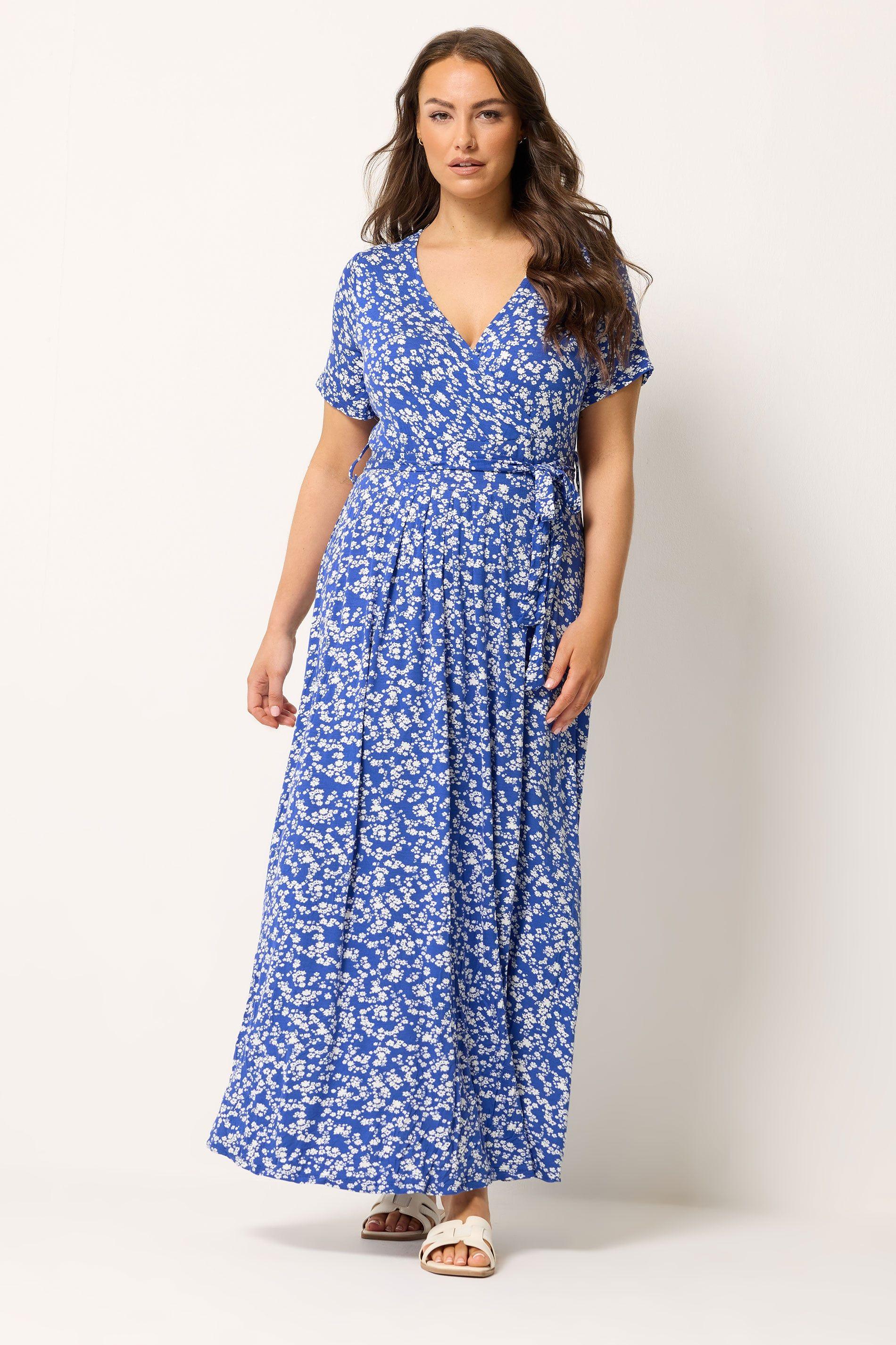 Ditsy Floral Wrap Front Dress by YOURS
