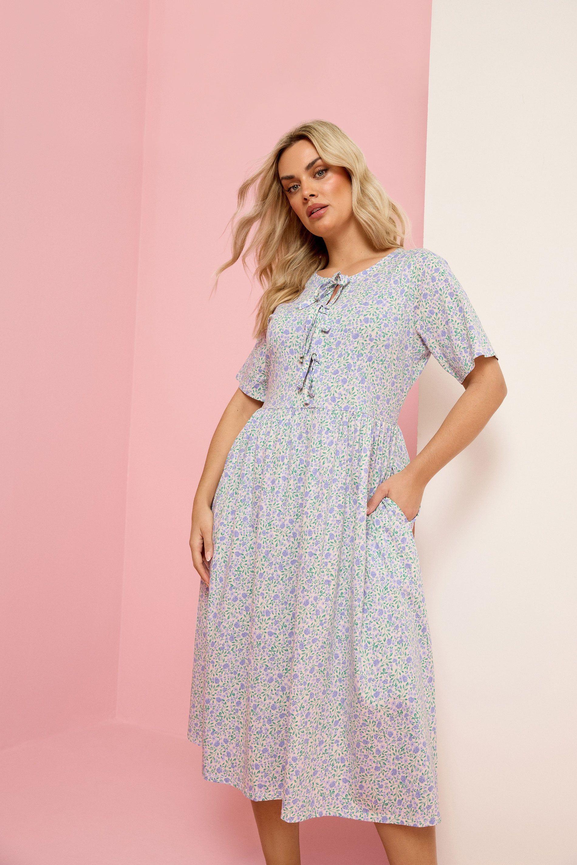 Ditsy Throw On Dress by YOURS