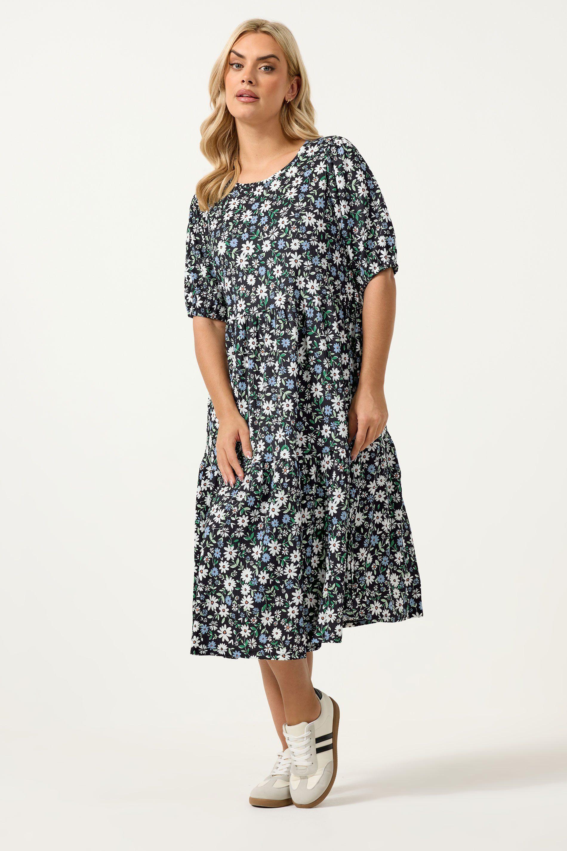 Ditsy Tiered Midi Dress by YOURS