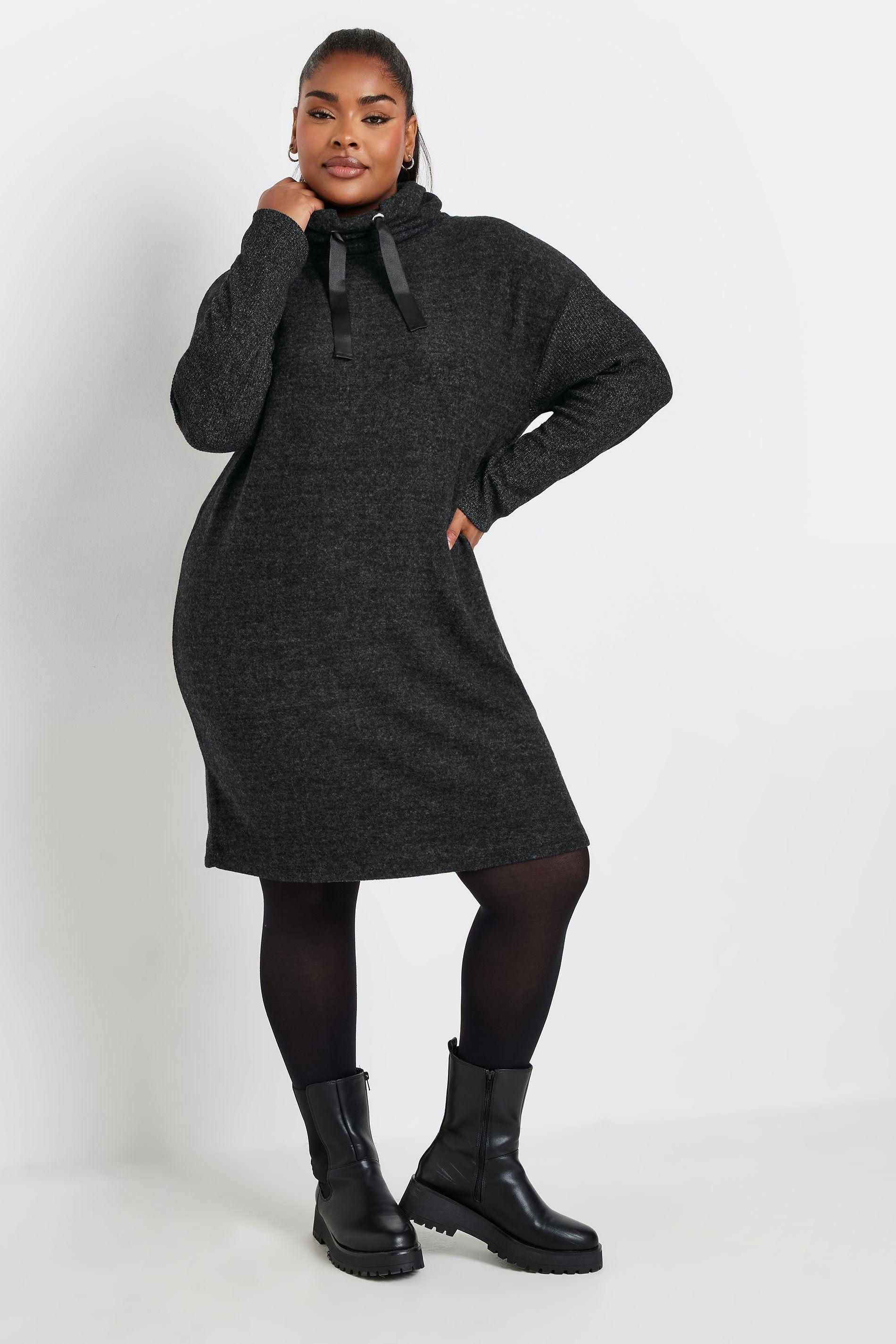 Drawstring Hoodie Dress by YOURS