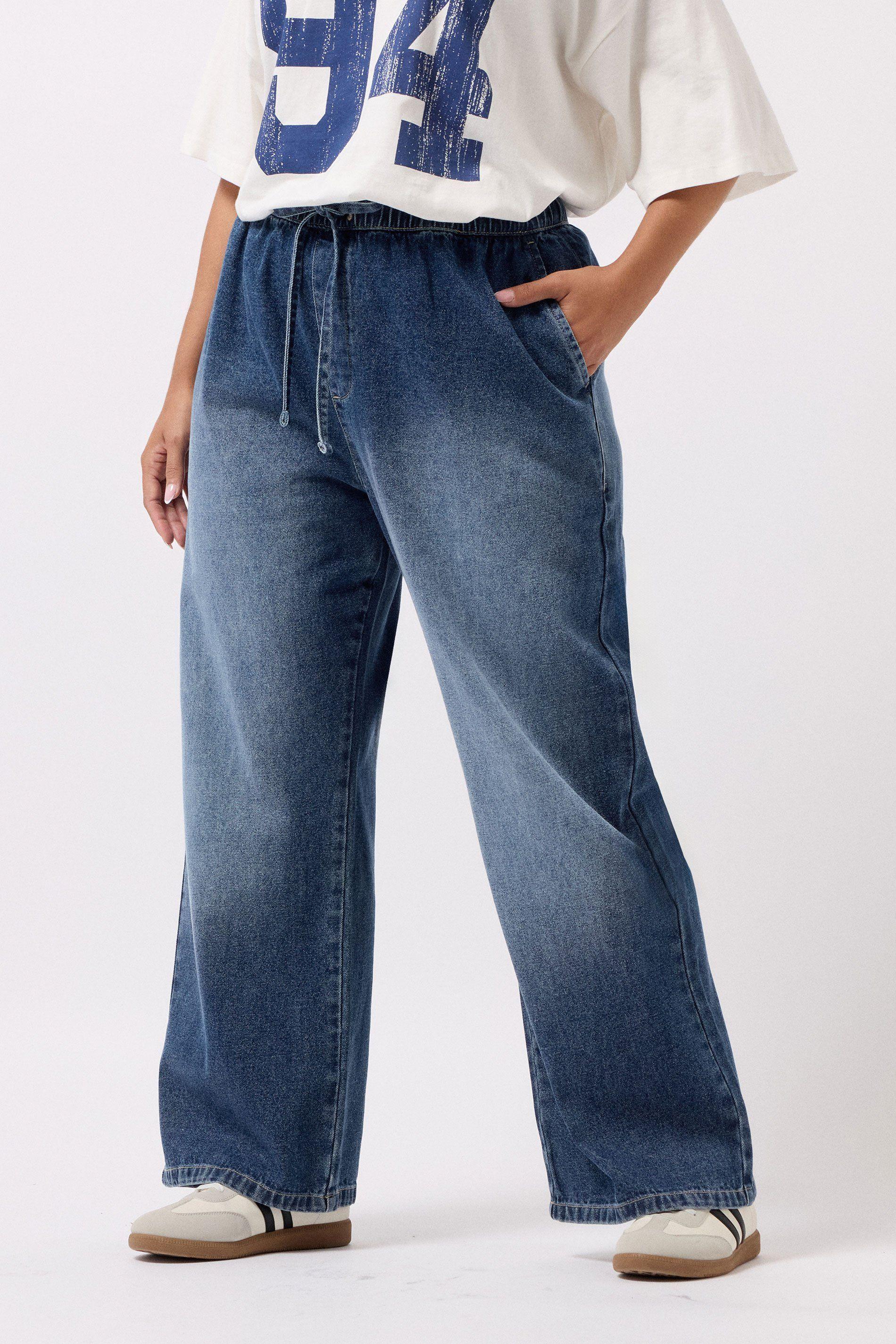 Drawstring Wide Leg Jeans by YOURS