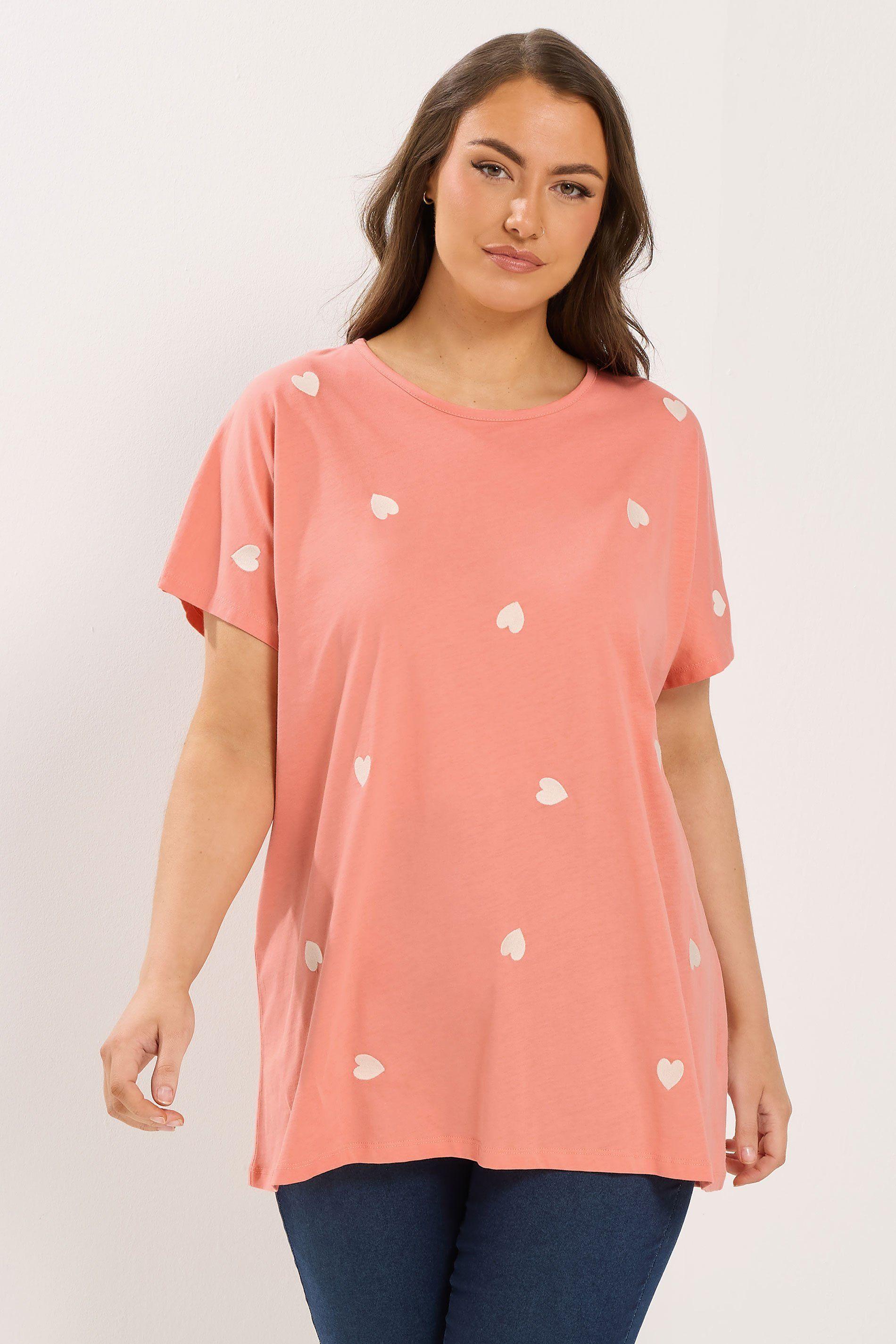 Embroidered Heart T-Shirt by YOURS