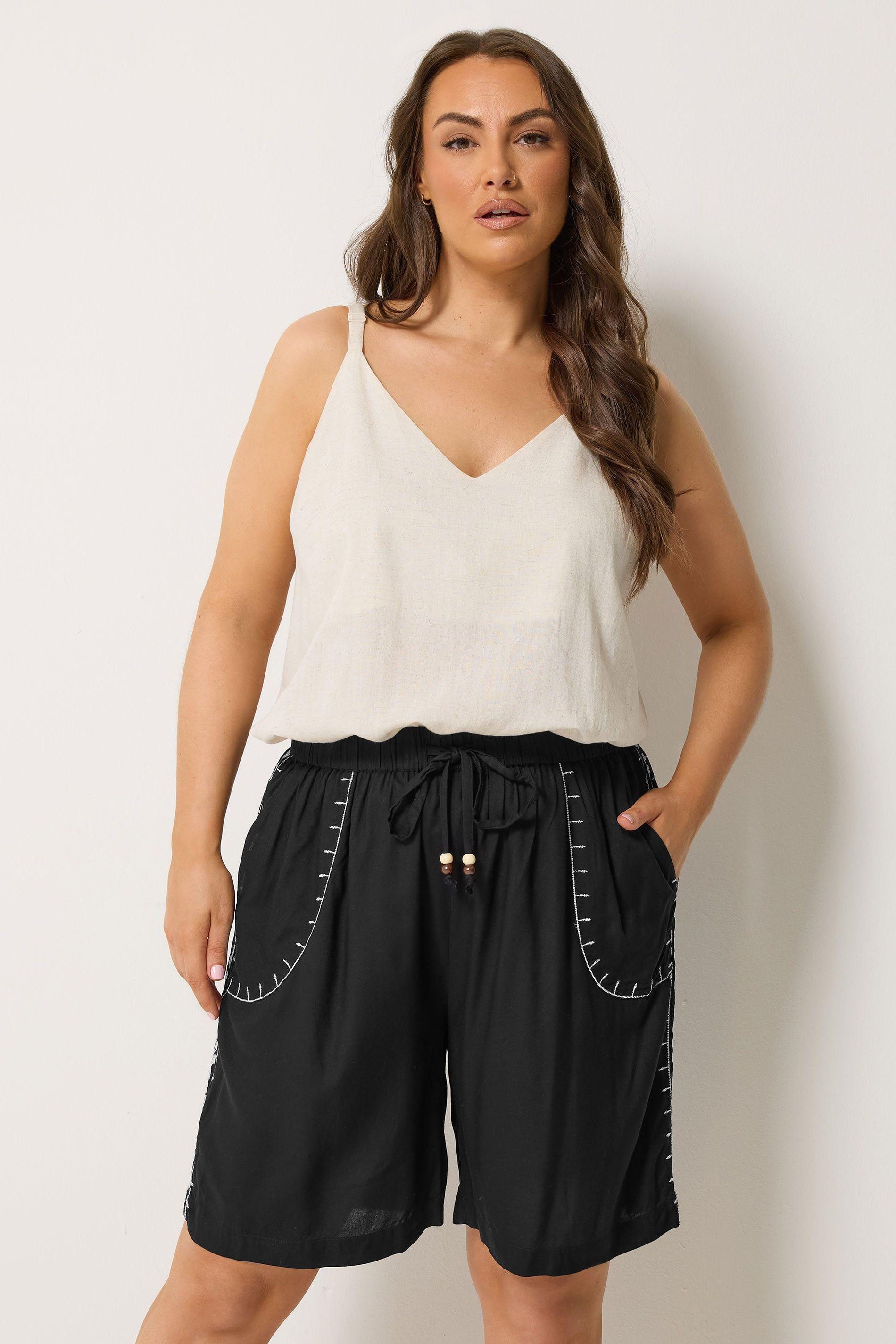 Embroidered Shorts by YOURS