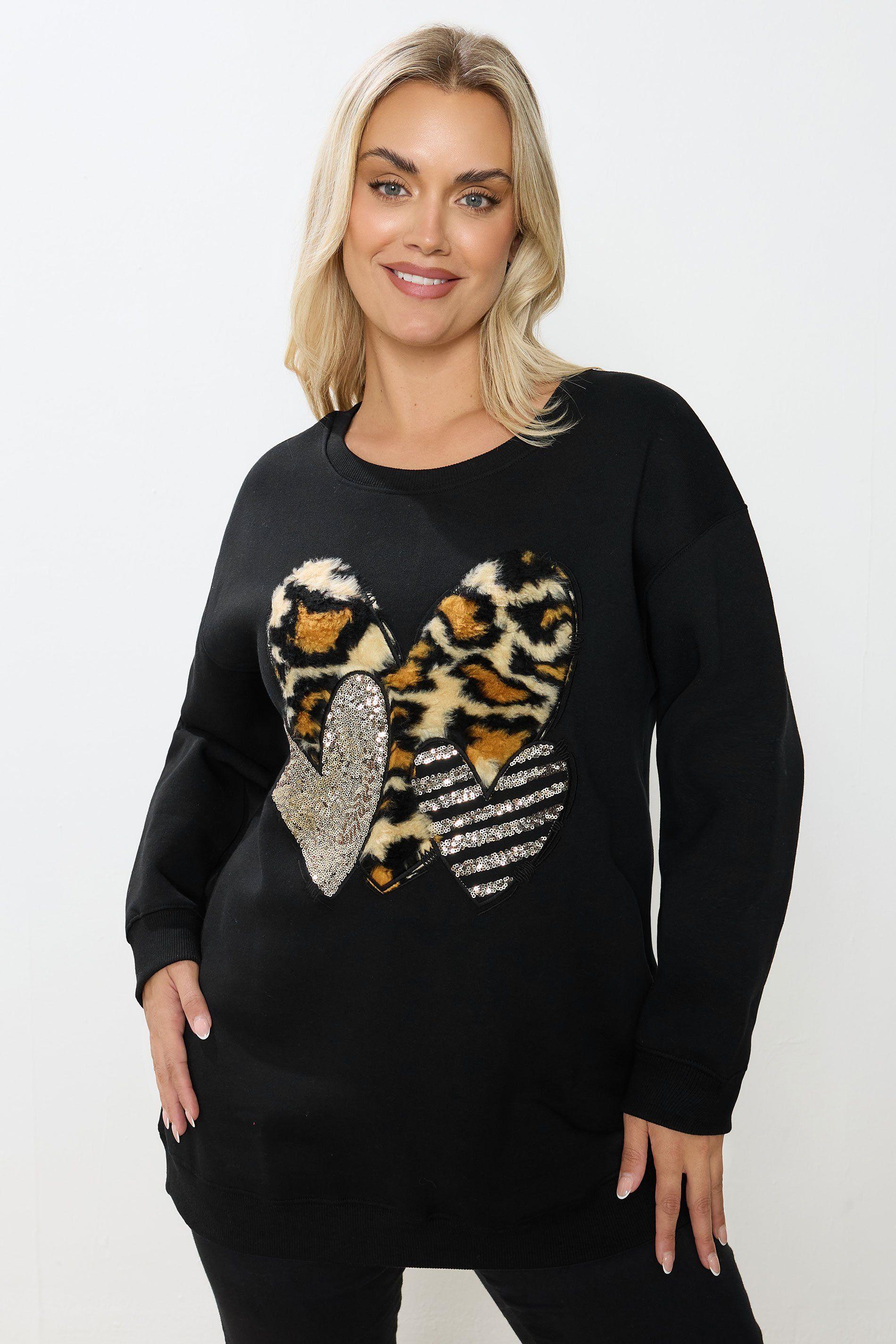 Faux Fur Heart Sweatshirt by YOURS