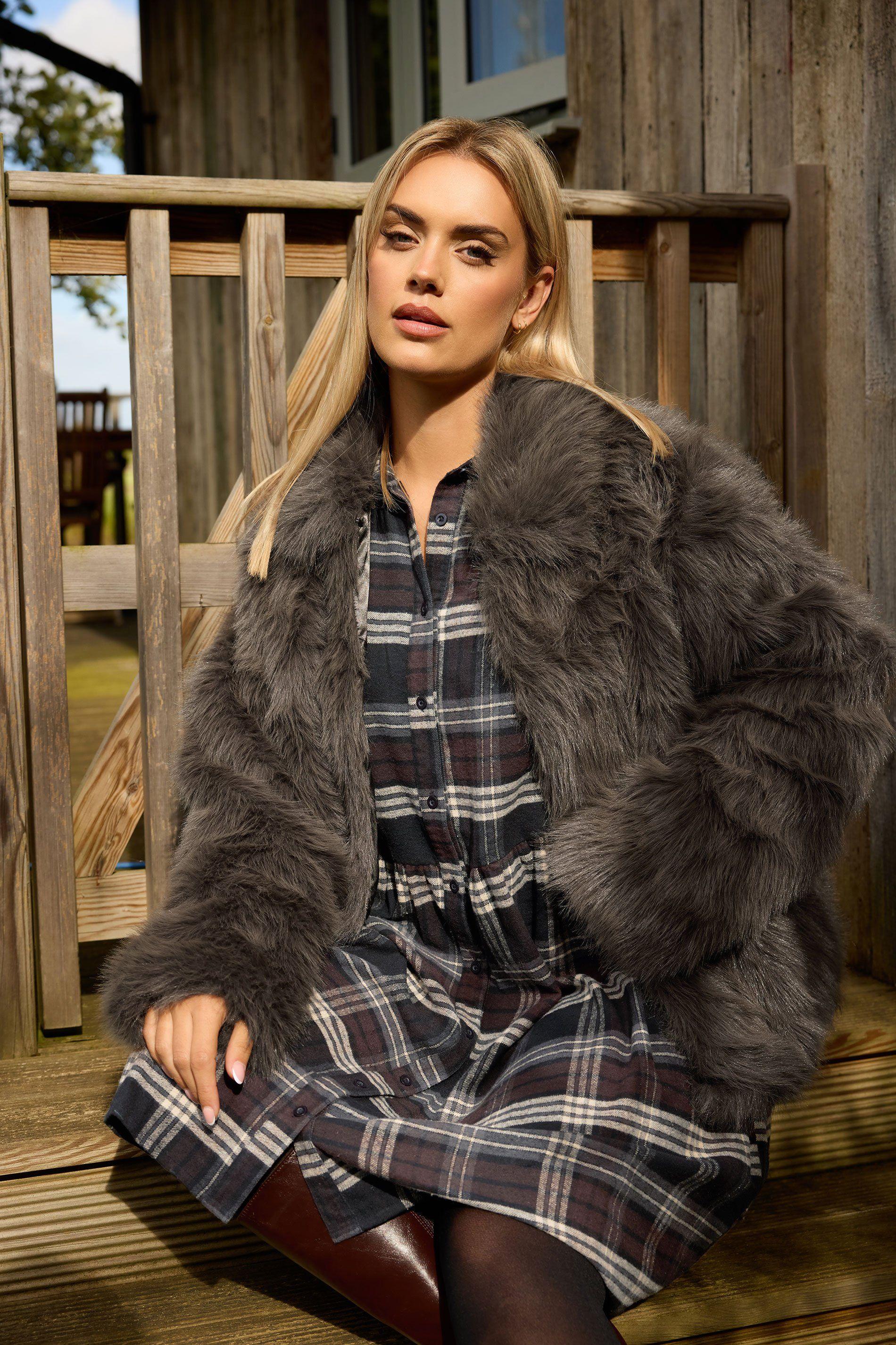 Faux Fur Jacket by YOURS