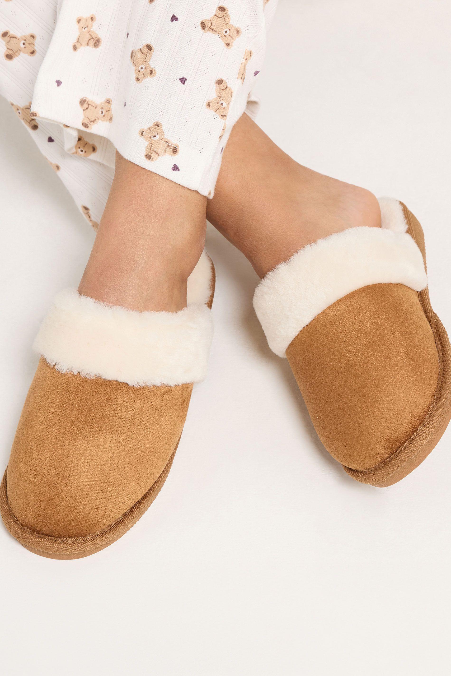 Faux Fur Mule Slippers by YOURS