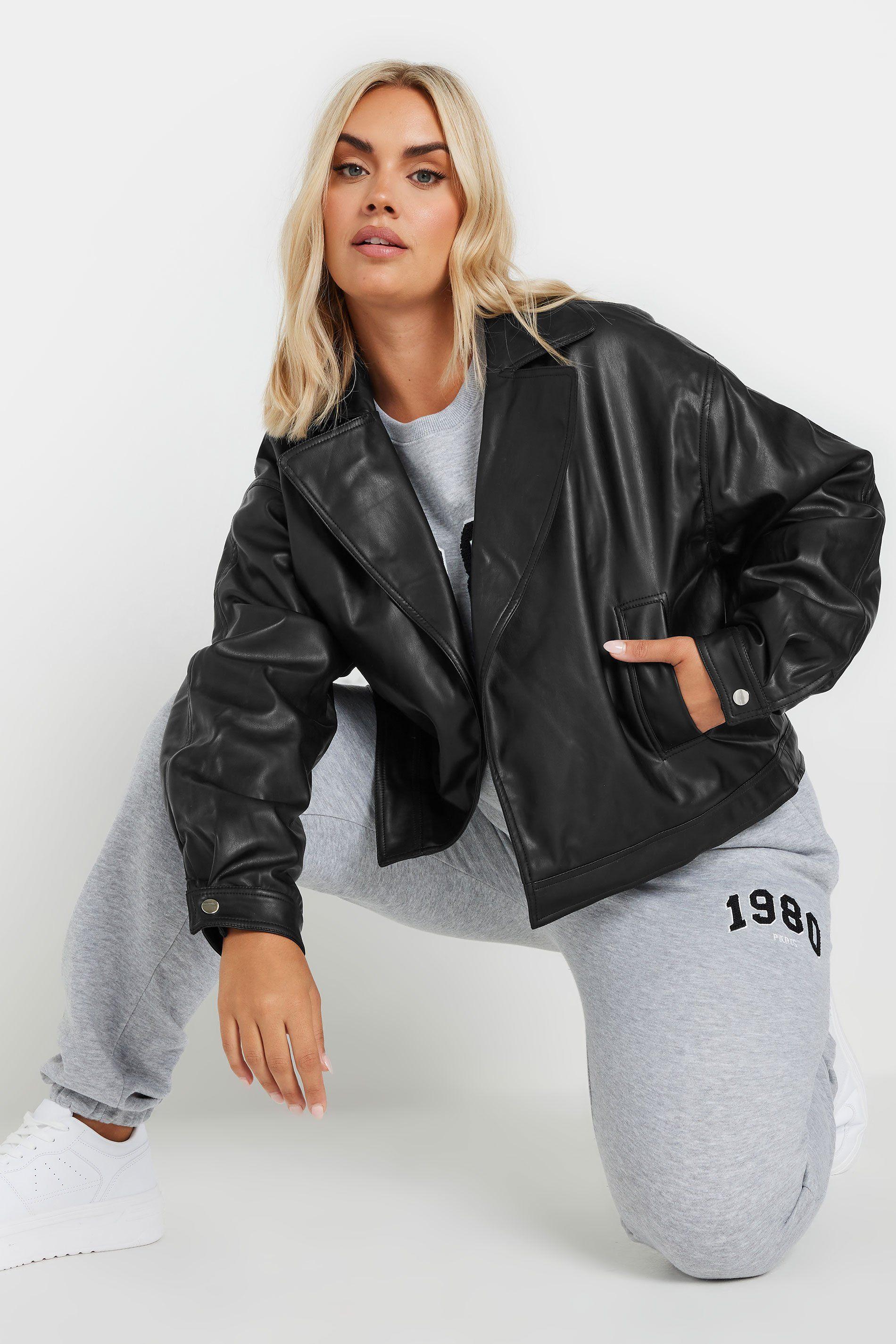 Faux Leather Jacket by YOURS