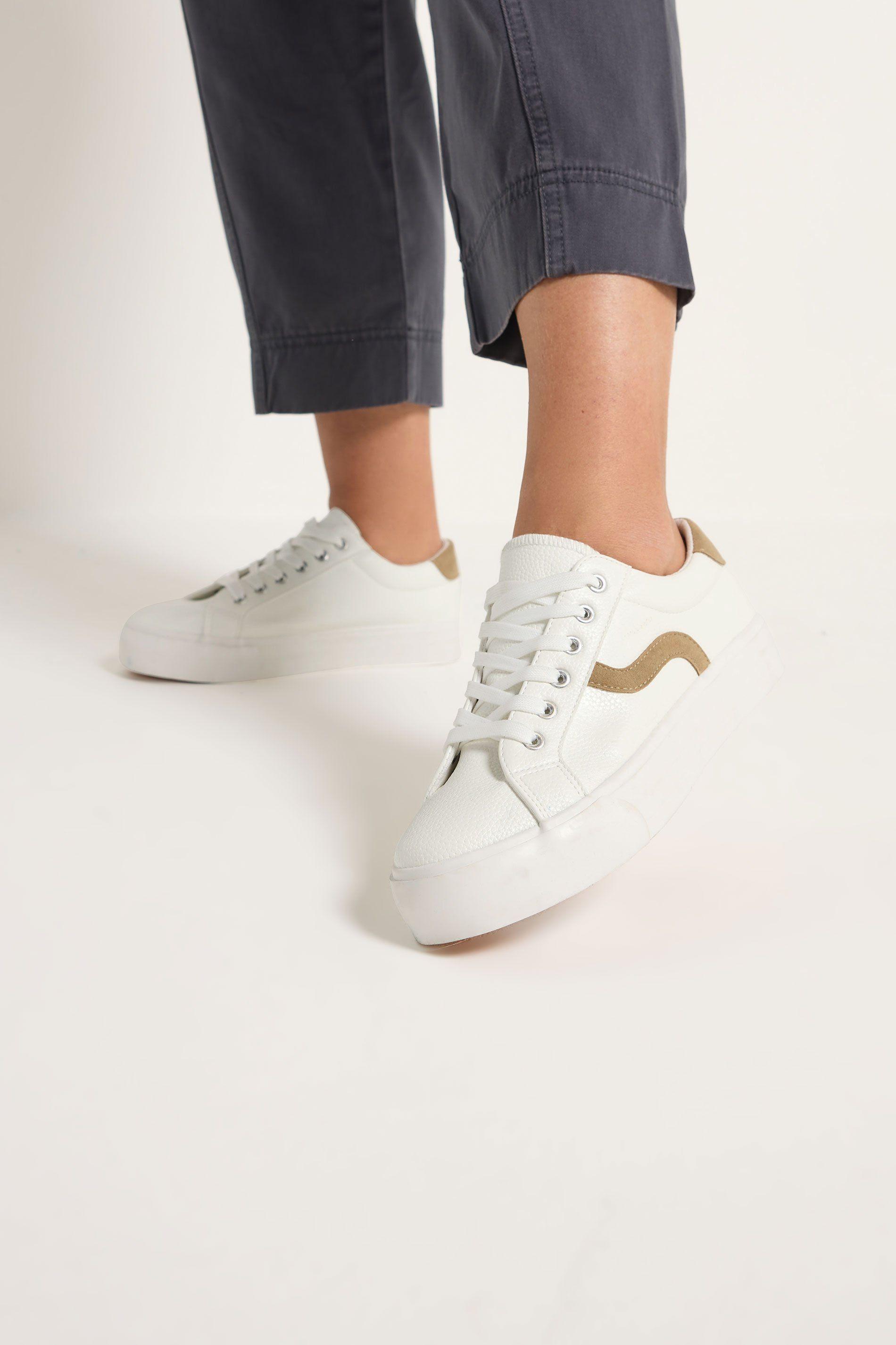 Faux Leather Trainers In Extra Wide EEE Fit by YOURS