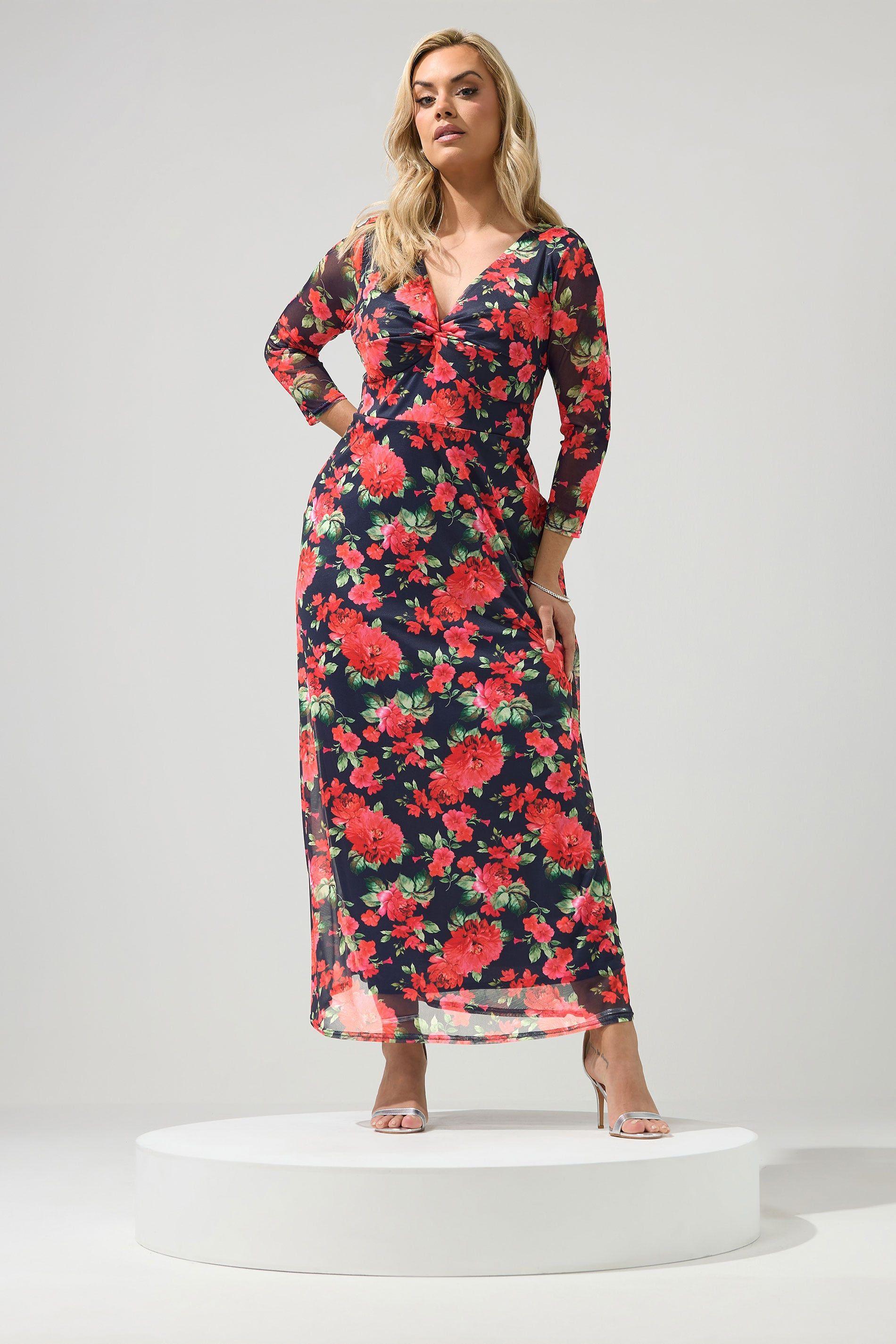 Floral Knot Maxi Dress by YOURS