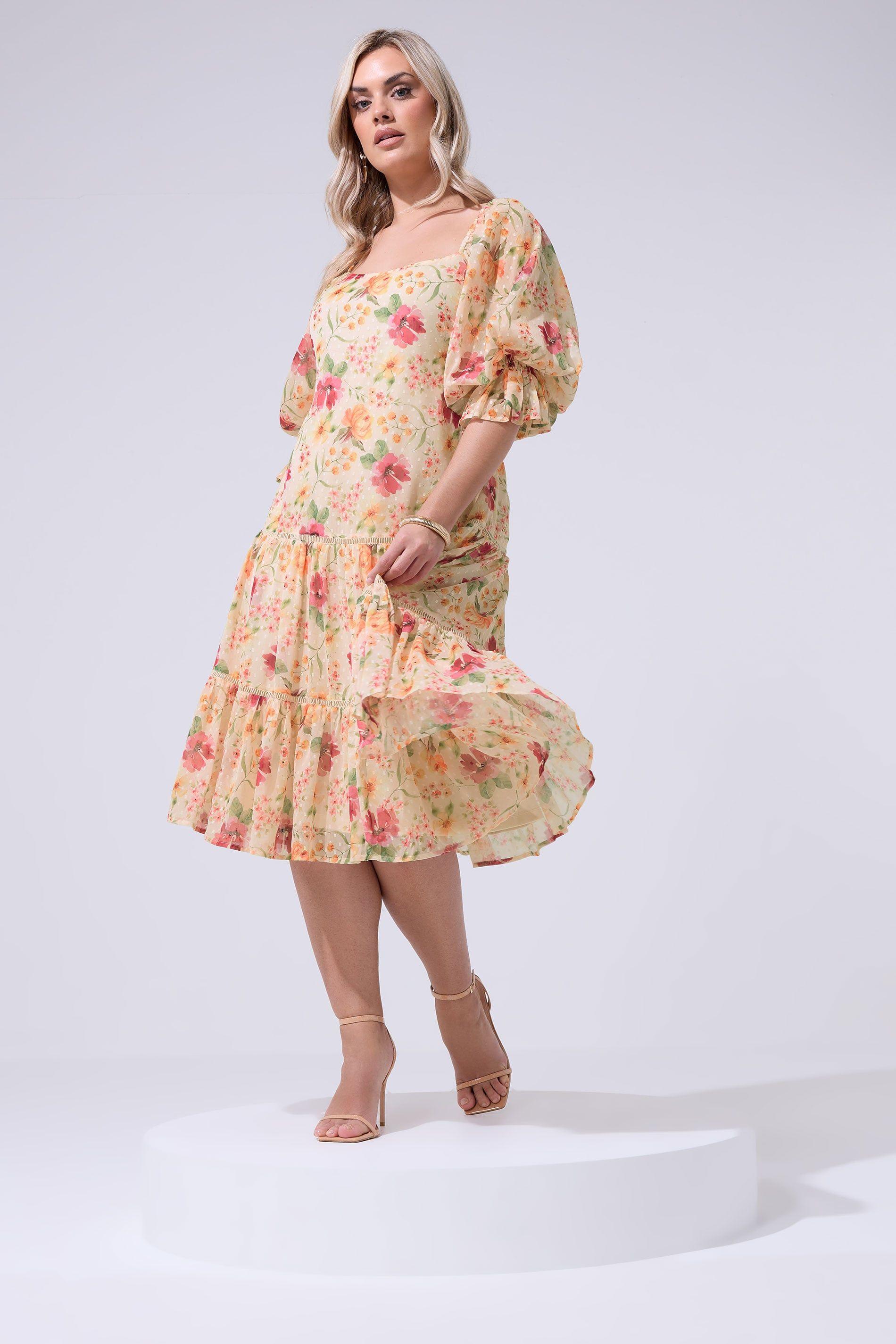 Floral Midi Dress by YOURS