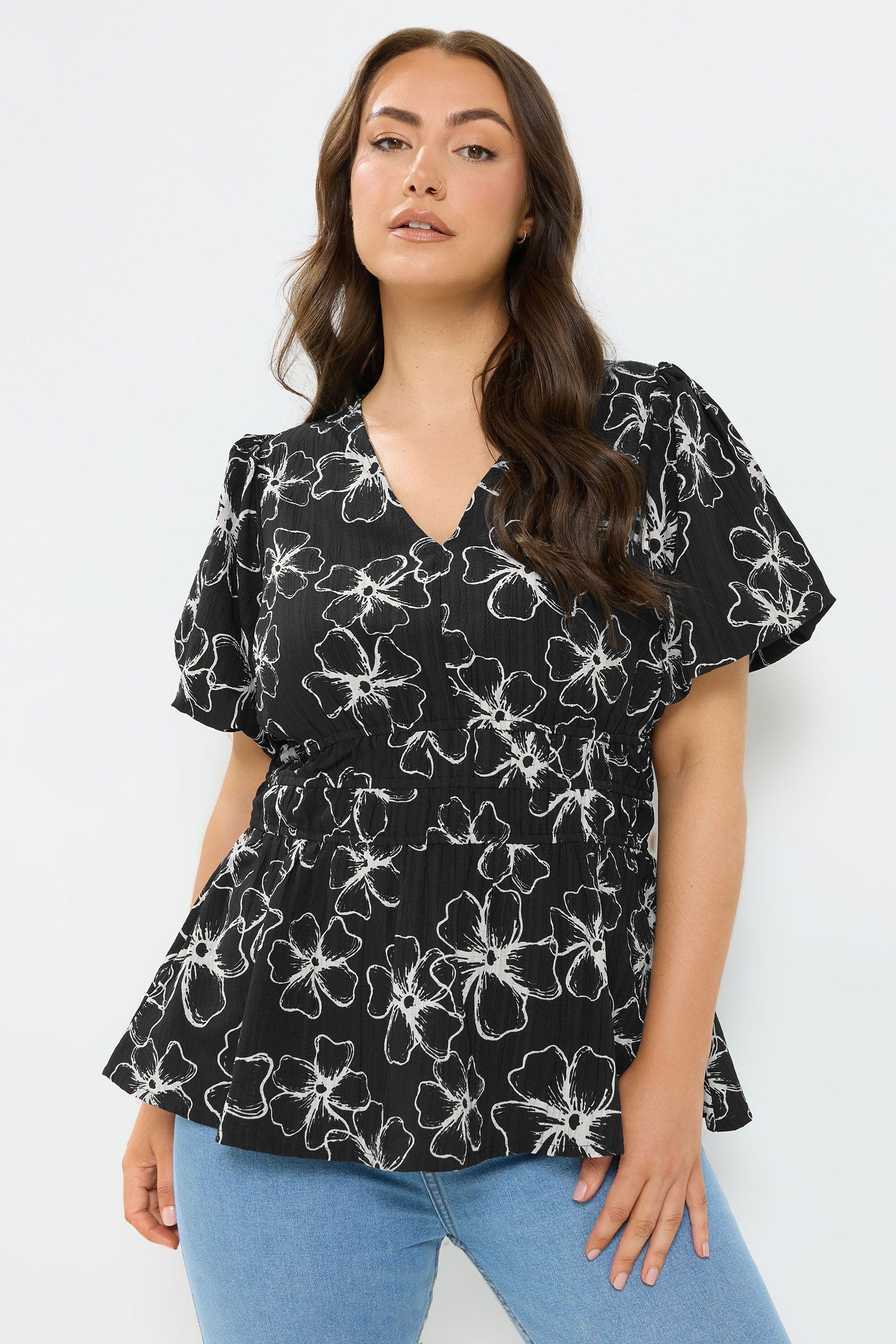 Floral Puff Sleeve Blouse by YOURS