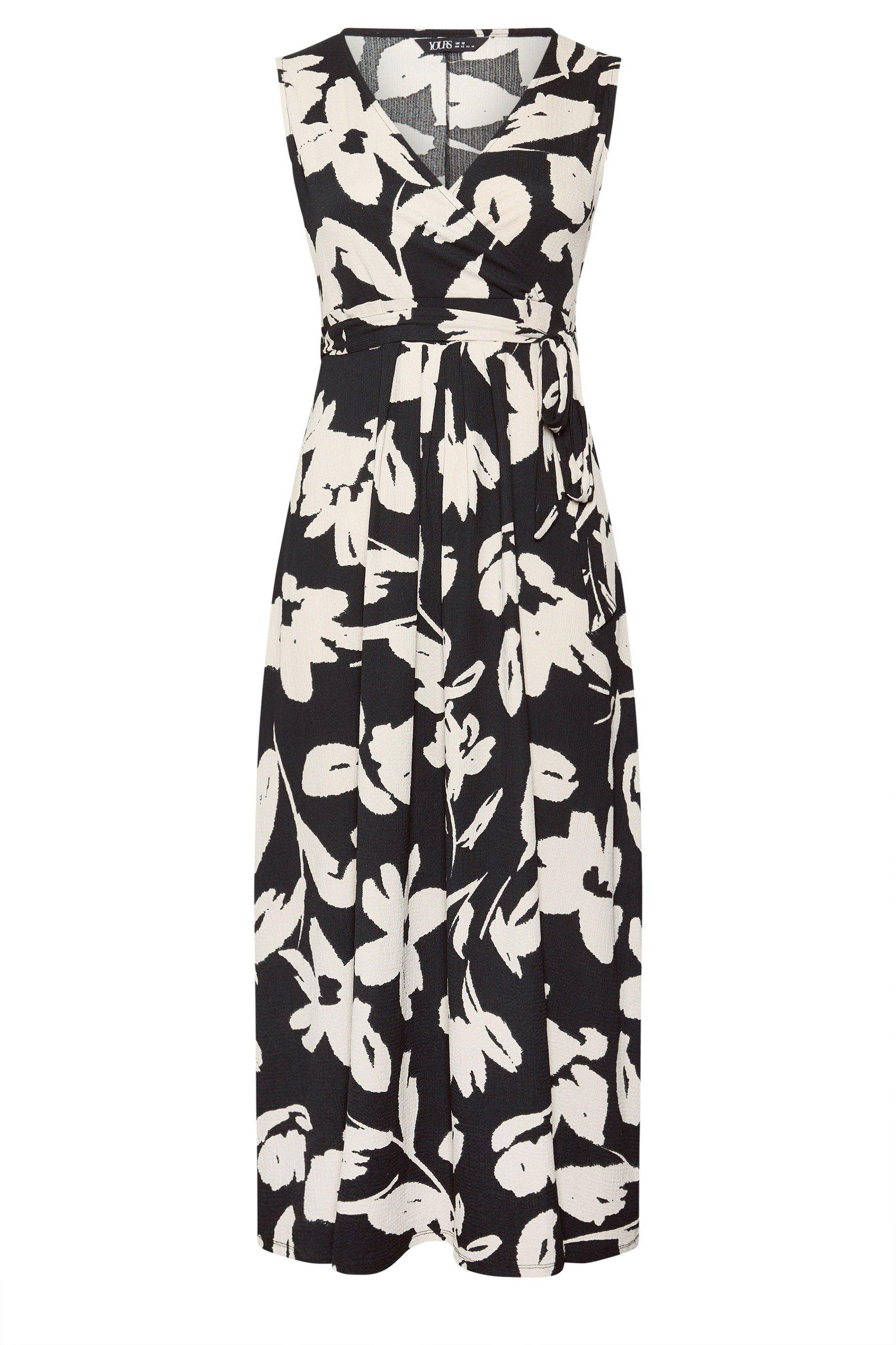 Floral Textured Wrap Dress by YOURS