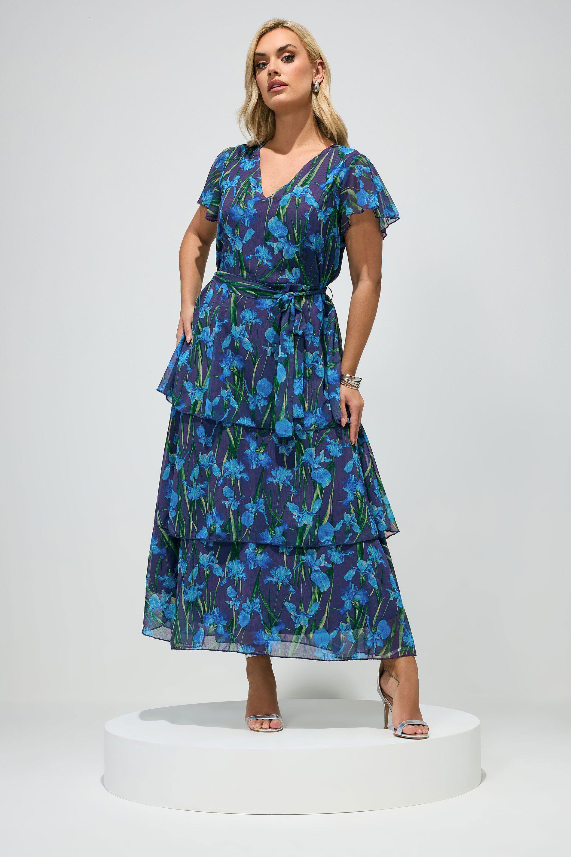 Floral Tiered Maxi Dress by YOURS