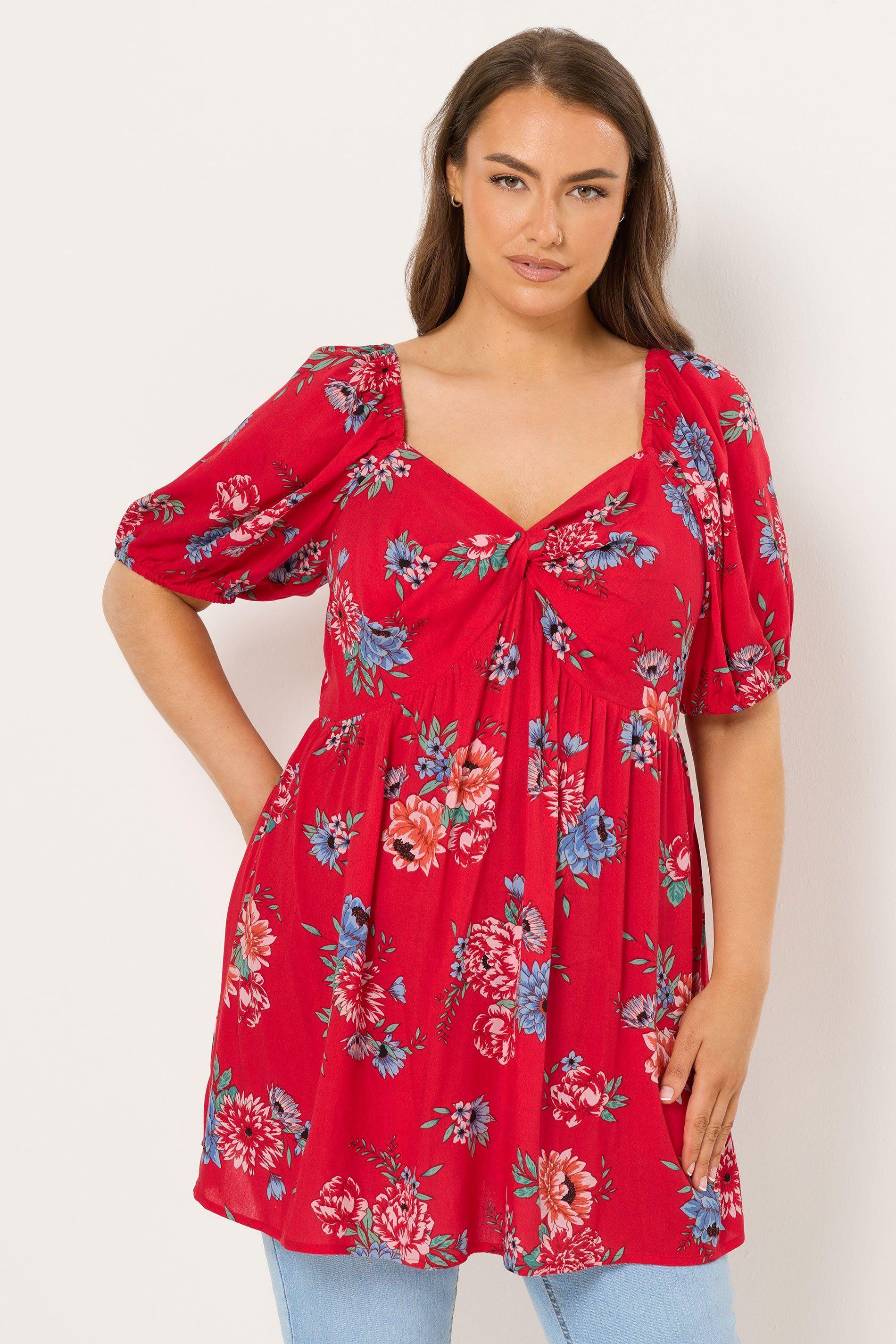 Floral Twist Front Blouse by YOURS