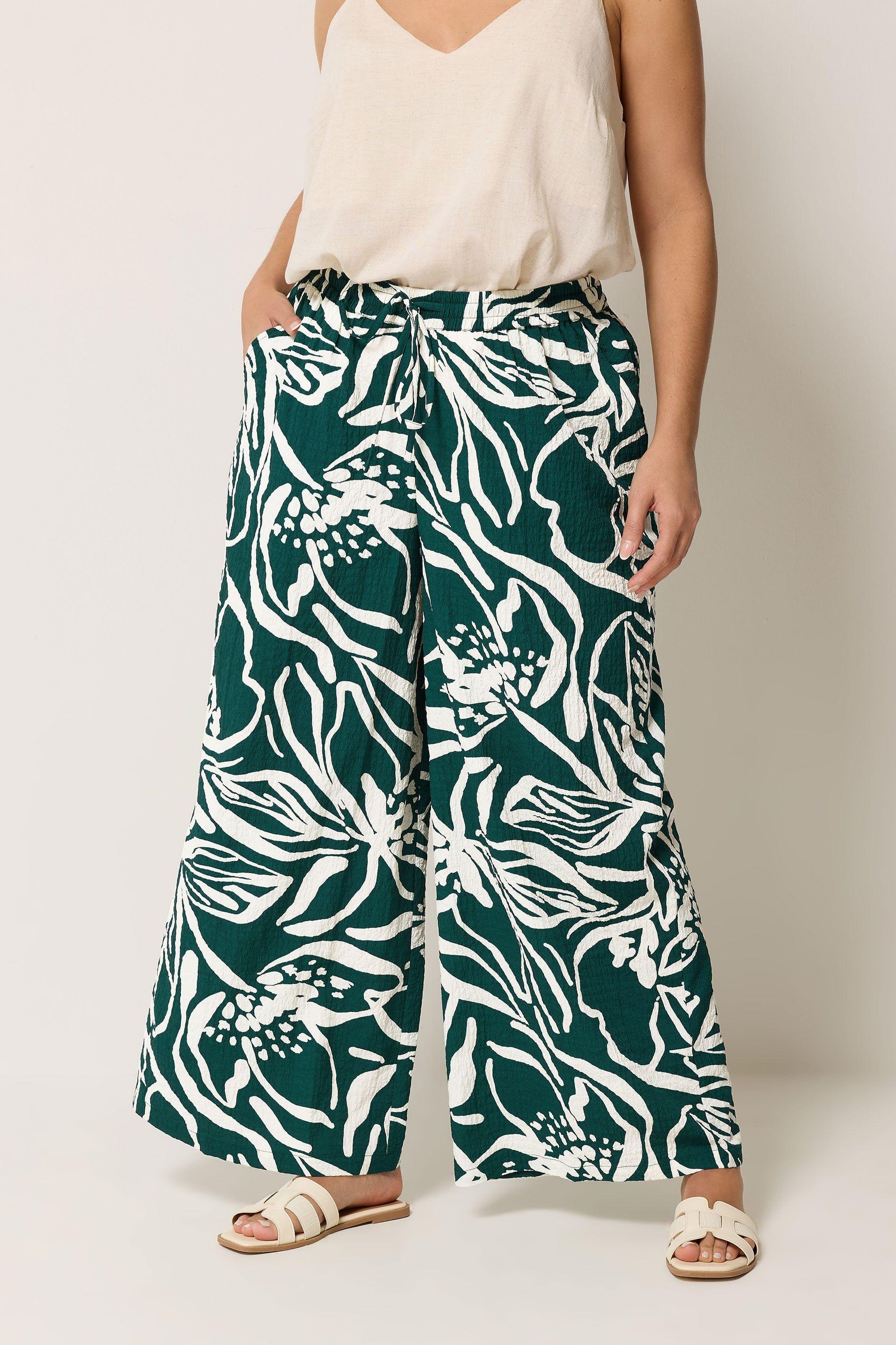 Floral Wide Leg Trousers by YOURS