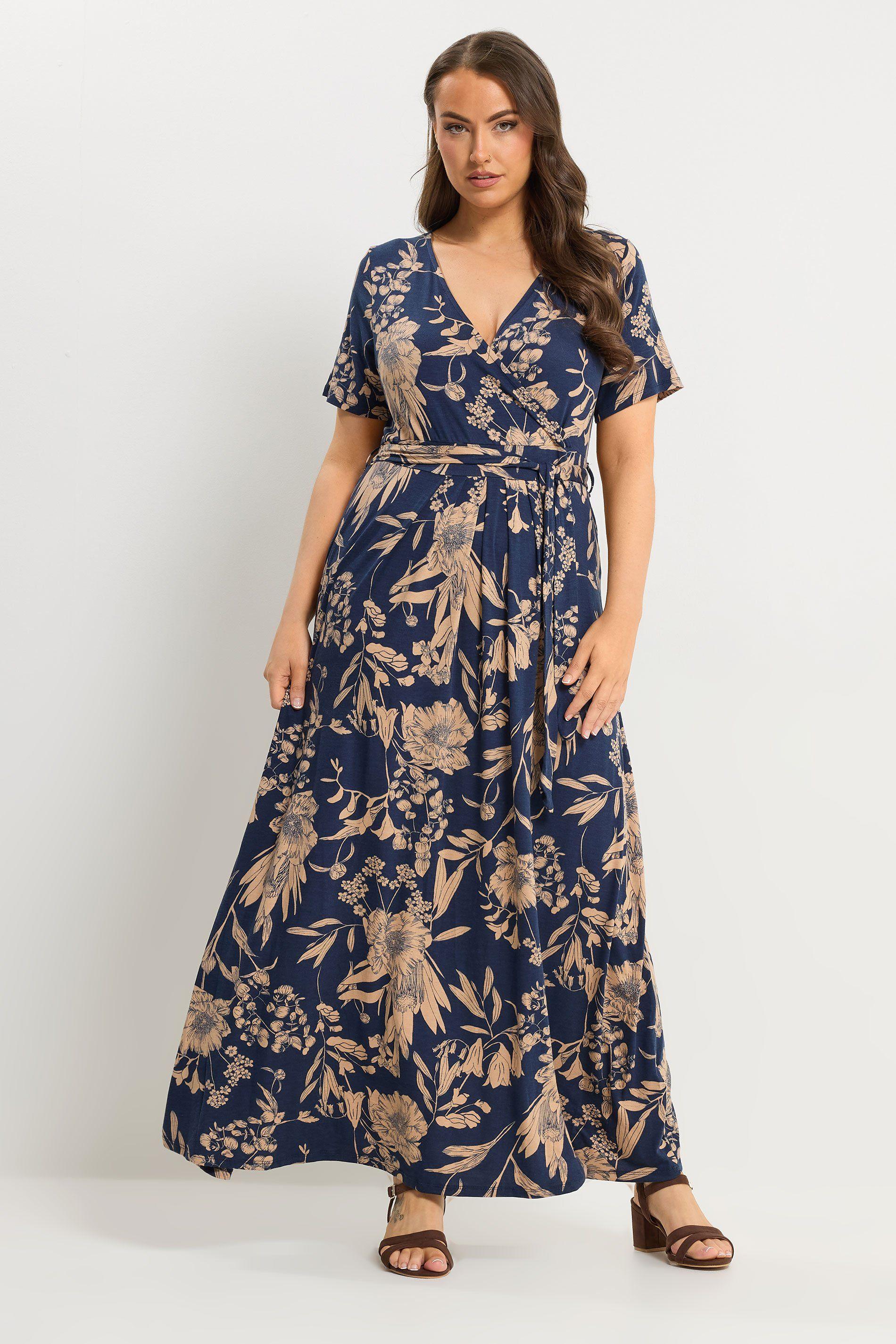 Floral Wrap Maxi Dress by YOURS