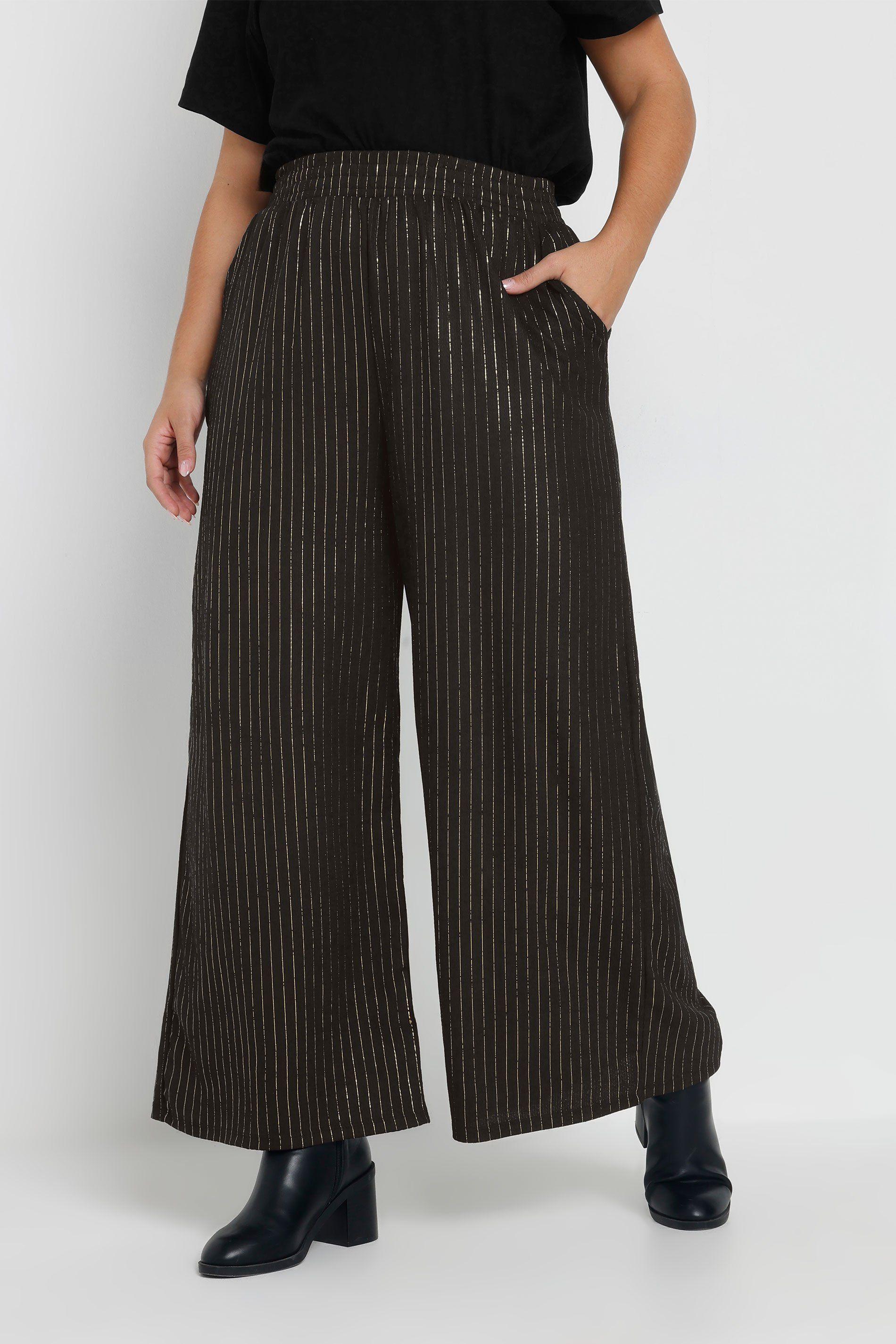 Foil Wide Leg Trousers by YOURS