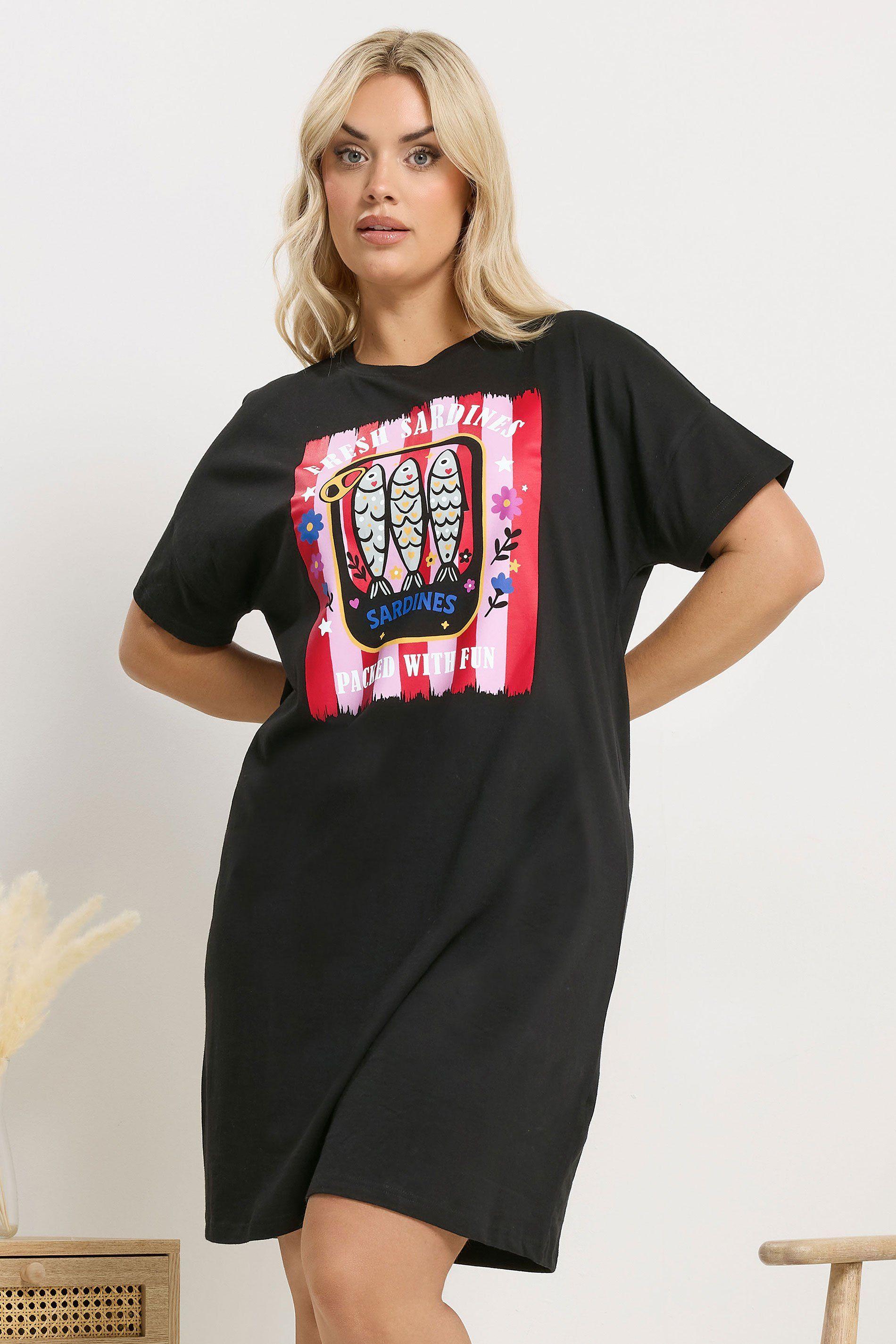 'Fresh Sardines' Sleep Tee Nightdress by YOURS