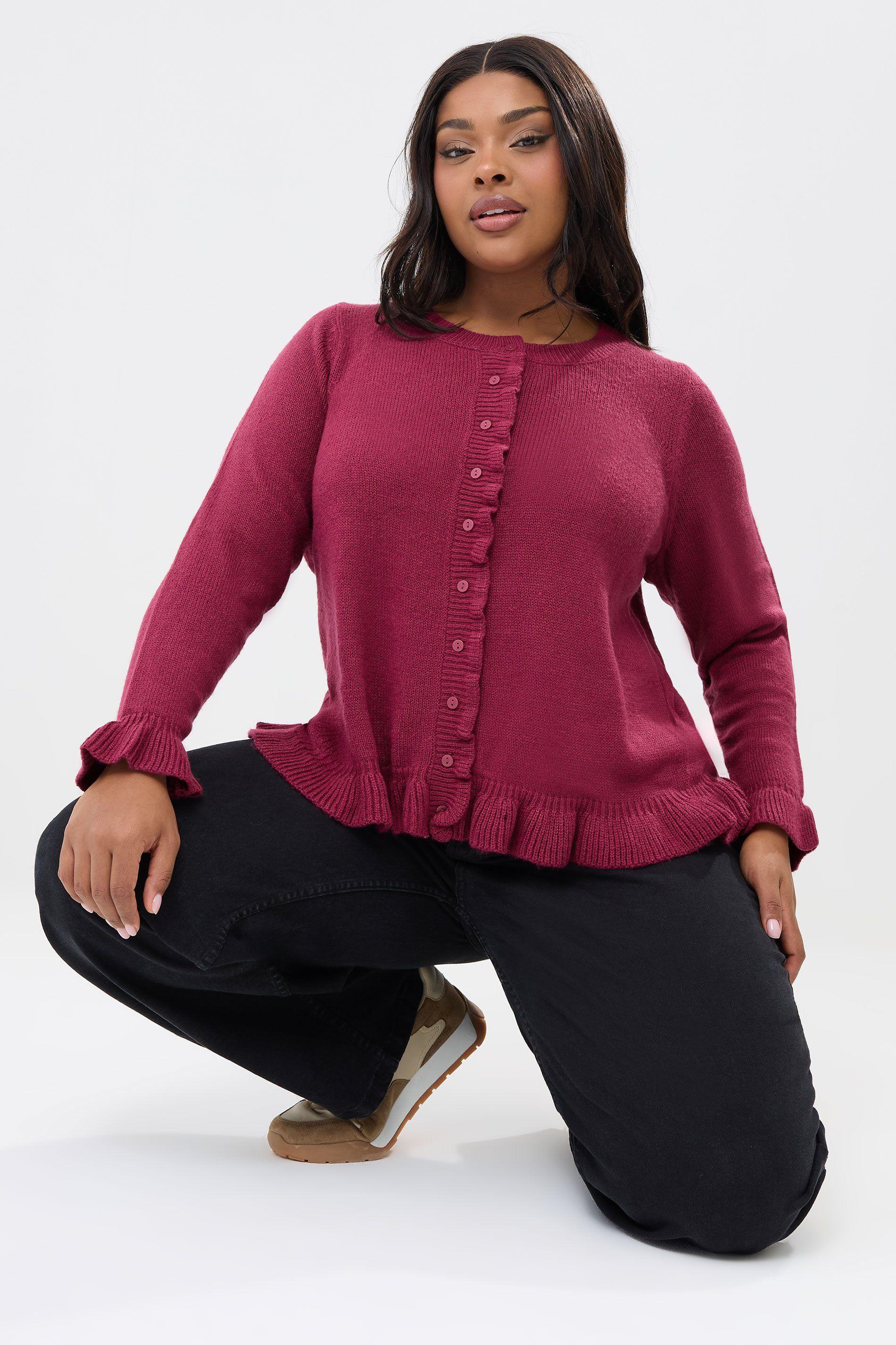 Frill Trim Cardigan by YOURS