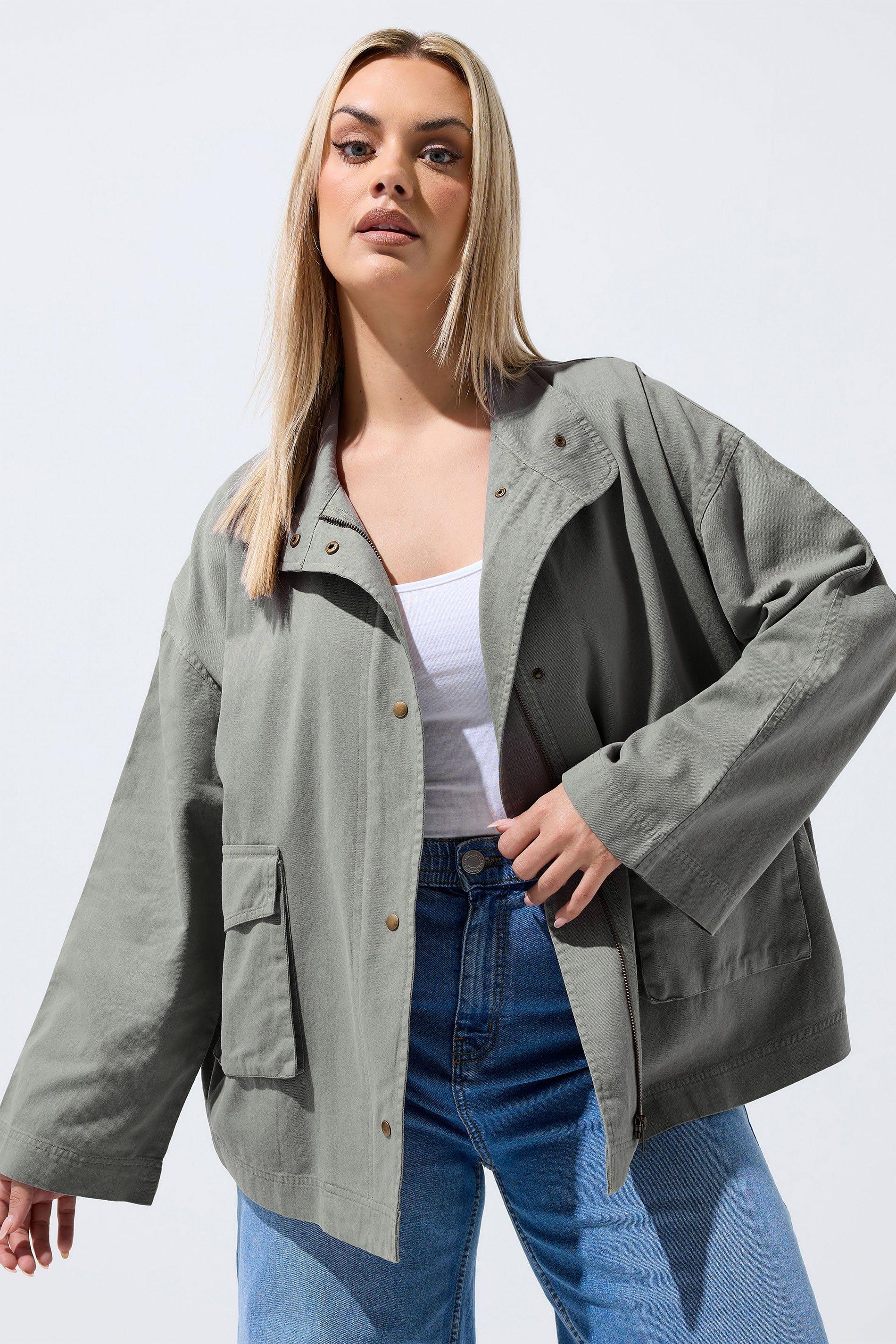 Funnel Neck Shacket by YOURS
