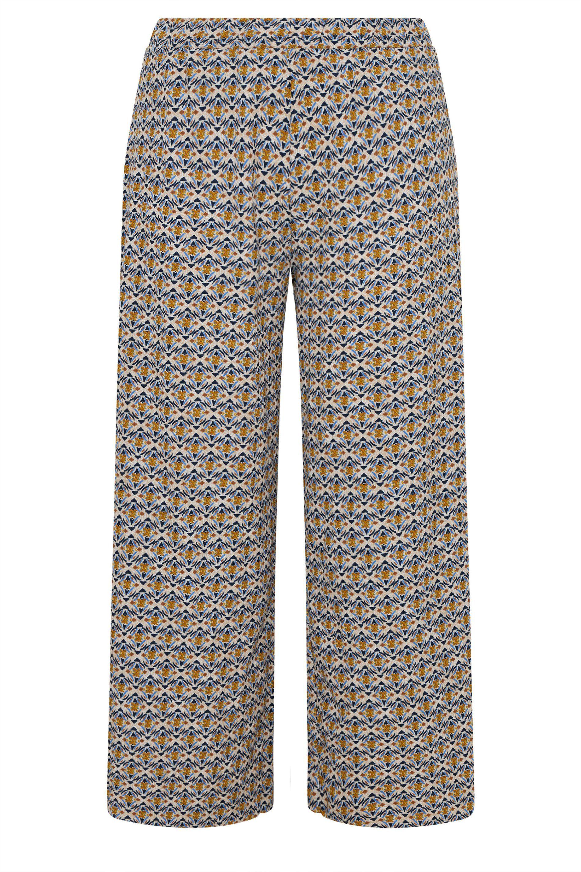 Geometric Textured Wide Leg Trousers by YOURS
