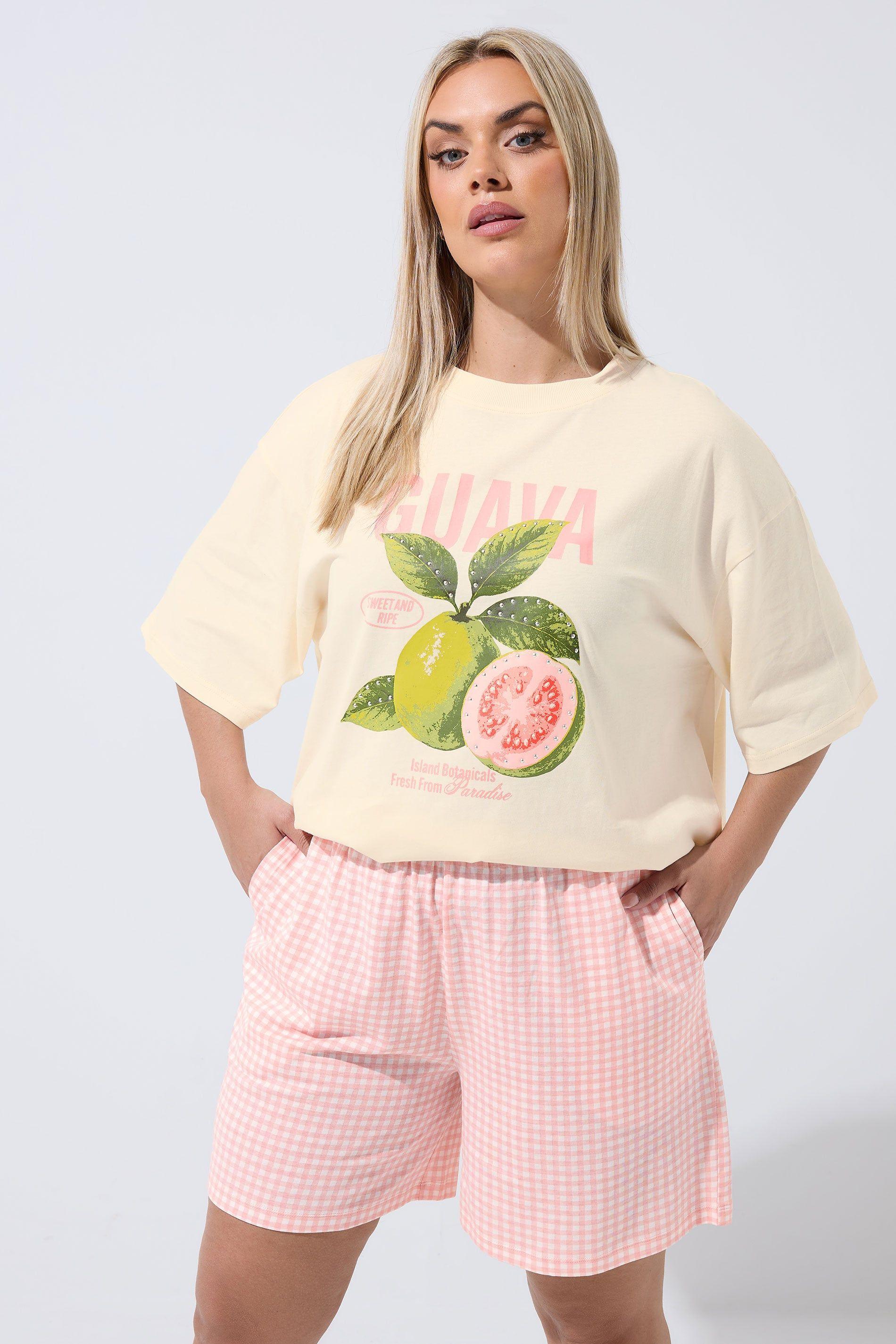 Gingham Jersey Shorts by YOURS